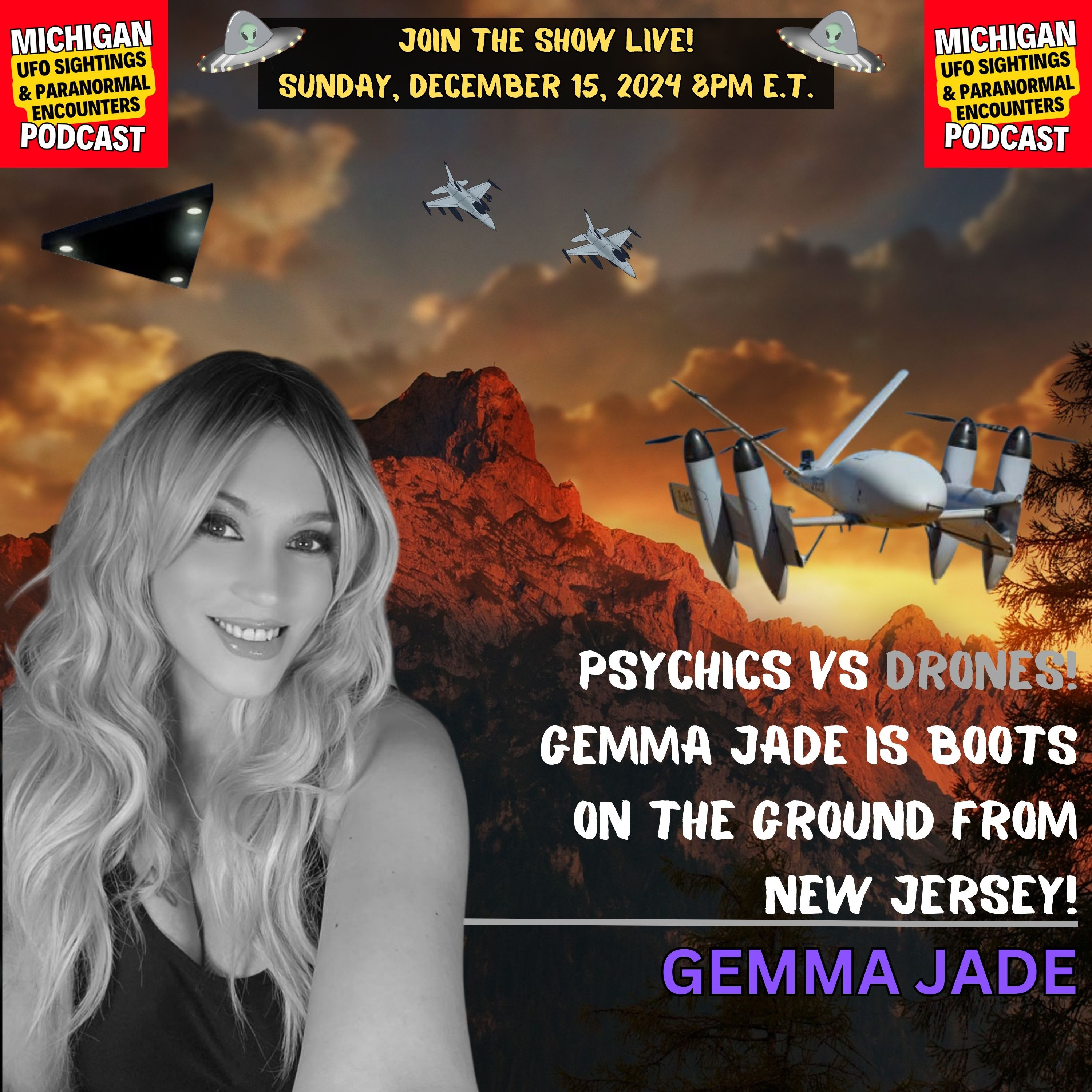 Episode 111 - Psychics vs Drones! Gemma Jade Is Boots On The Ground From New Jersey! | Gemma Jade episode artwork