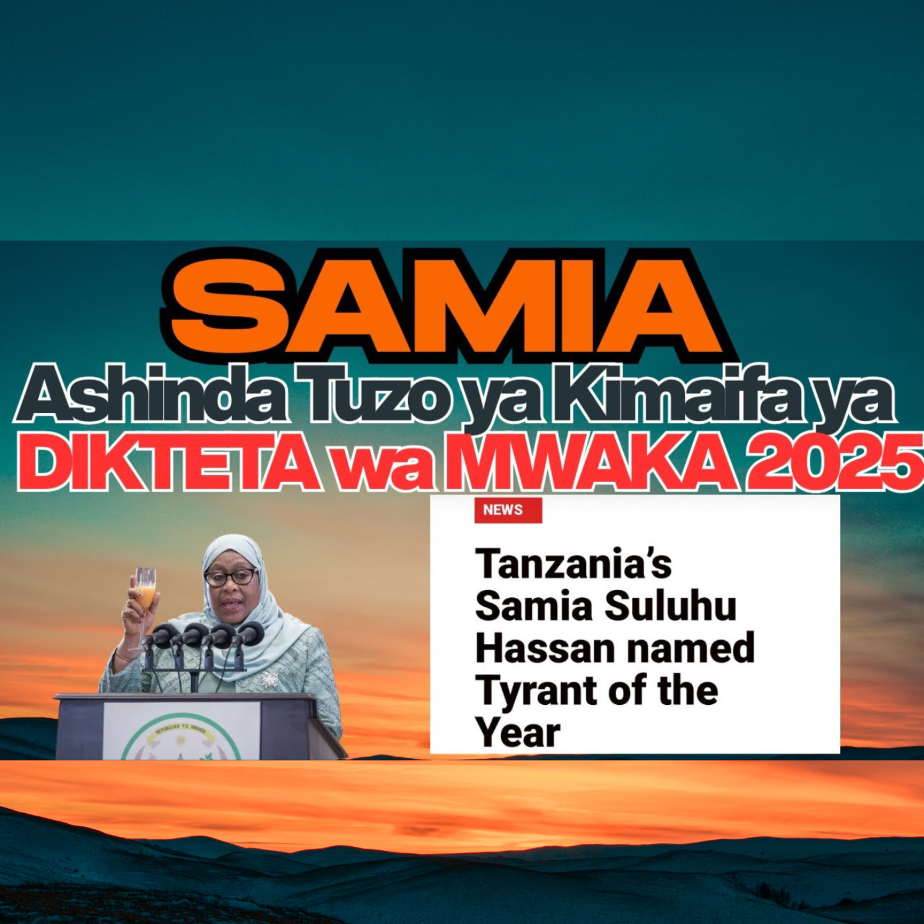 SAMIA Ashinda Tuzo ya DIKTETA WA MWAKA 2025