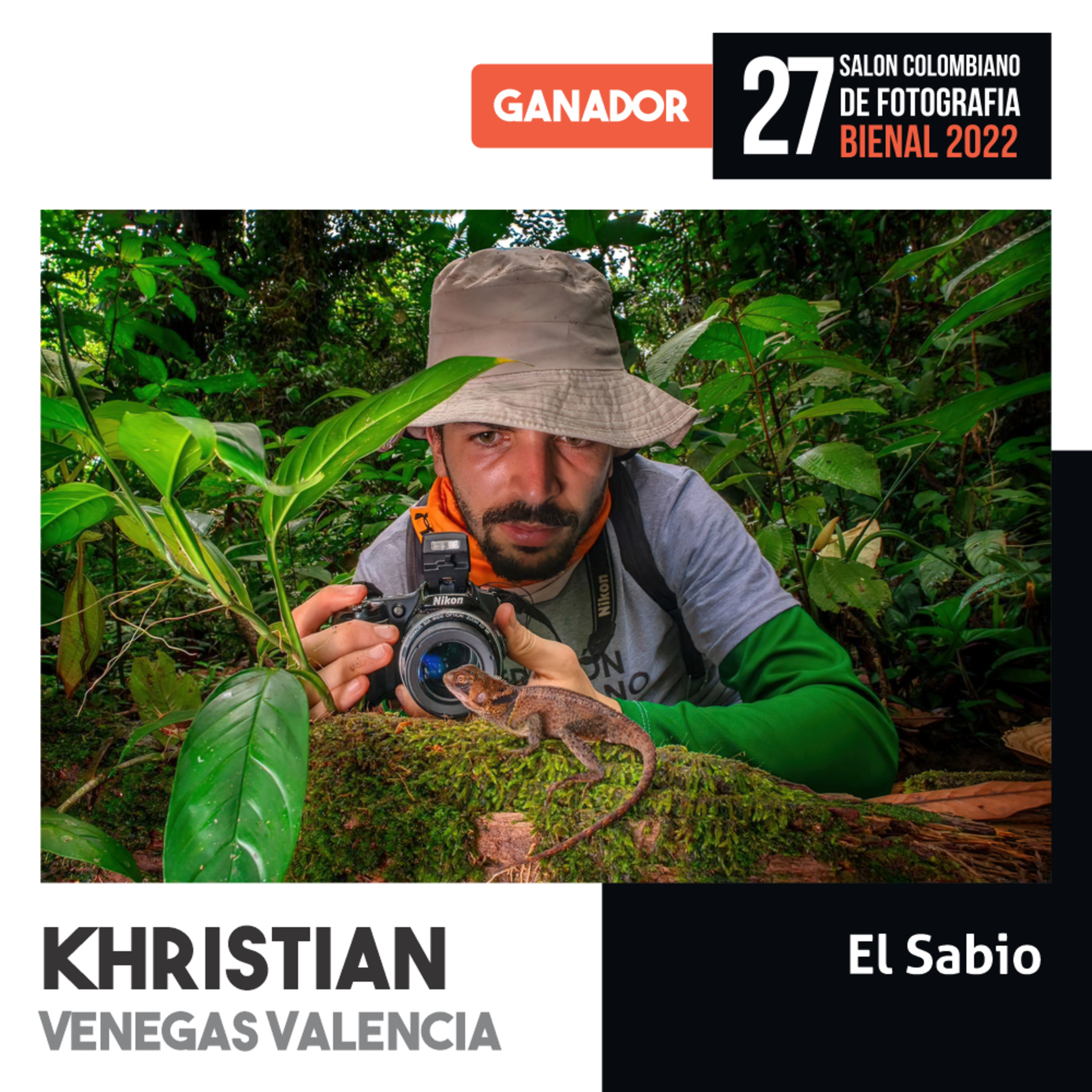 Kristian Venegas Valencia ⁠ganador 27 SCF 2022 - Naturaleza obra "El sabio"
