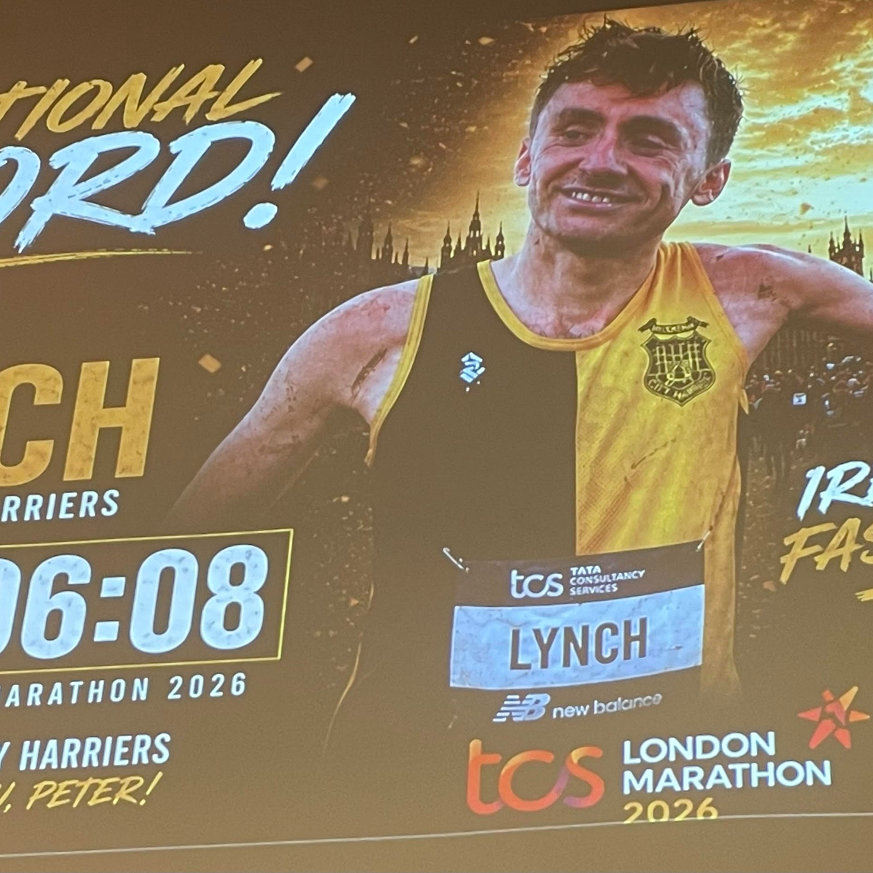 KCH celebrating Peter Lynch's Irish Marathon Record on CRKC 06.05.2026