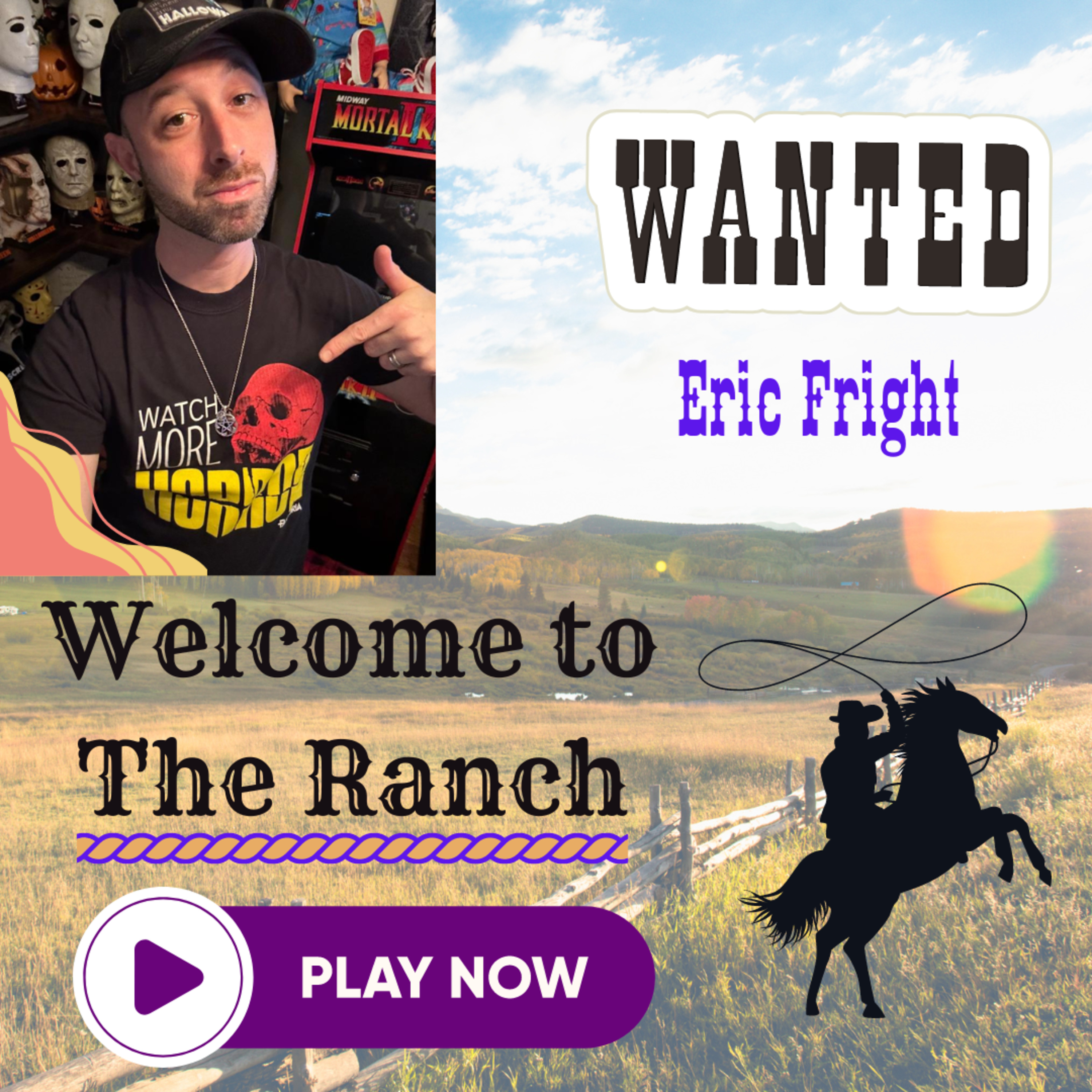 Podcaster Eric Fright Mosey's Down to Rapid Fire Ranch With Joe episode artwork