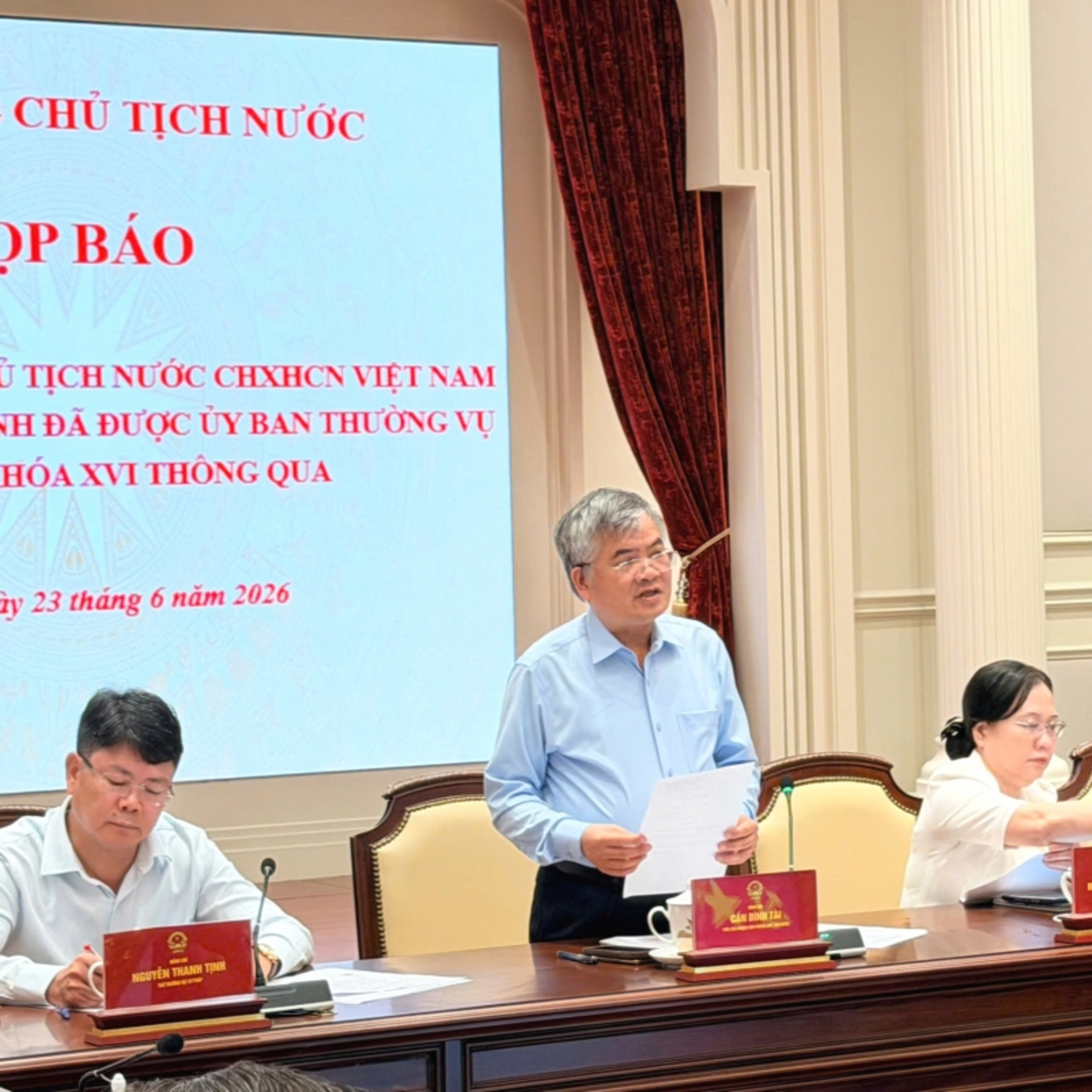 Tiêu điểm - Họp báo công bố Lệnh của Chủ tịch nước về 2 Pháp lệnh mới