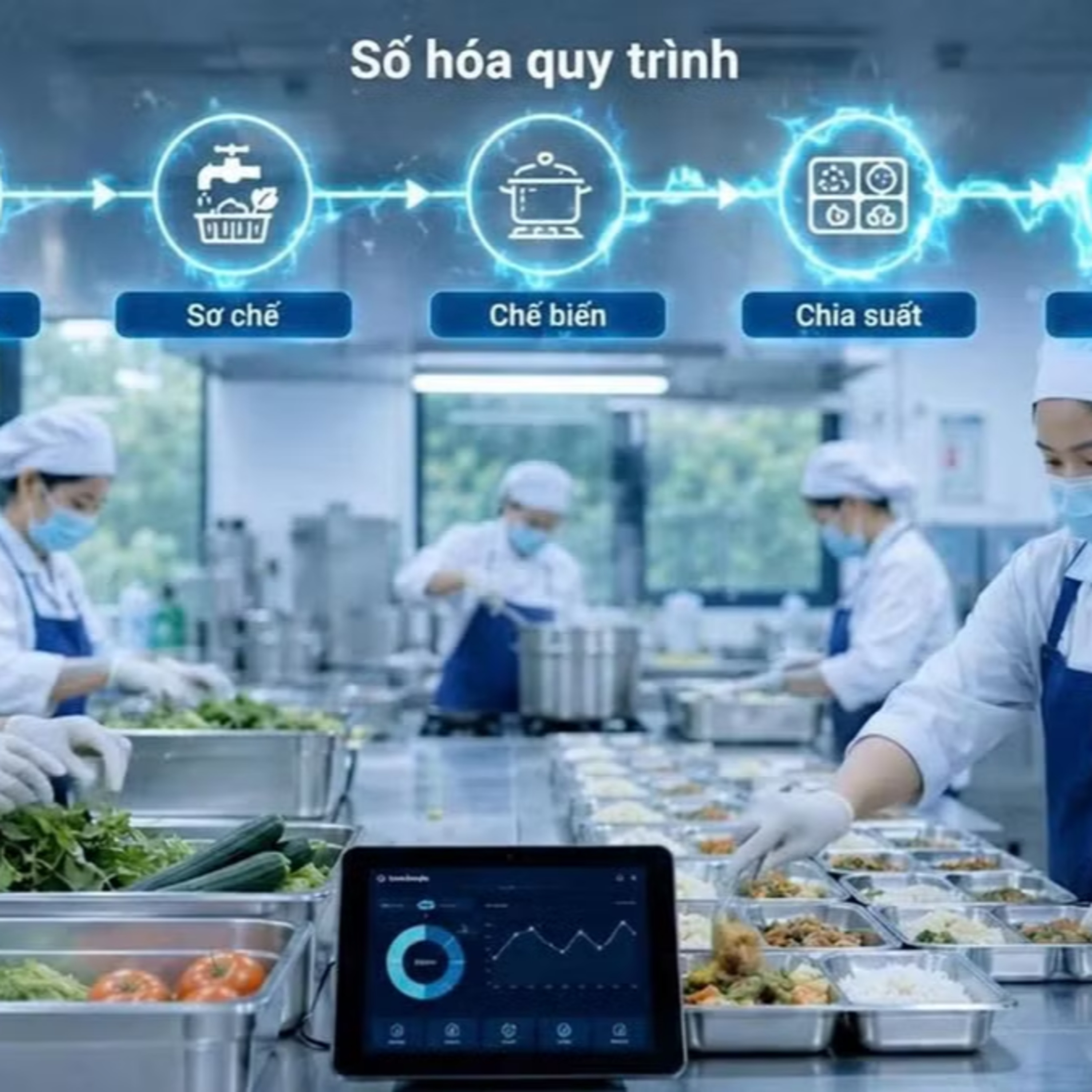 Studio mở - Hà Nội sử dụng nền tảng số - siết chặt quản lý bữa ăn bán trú