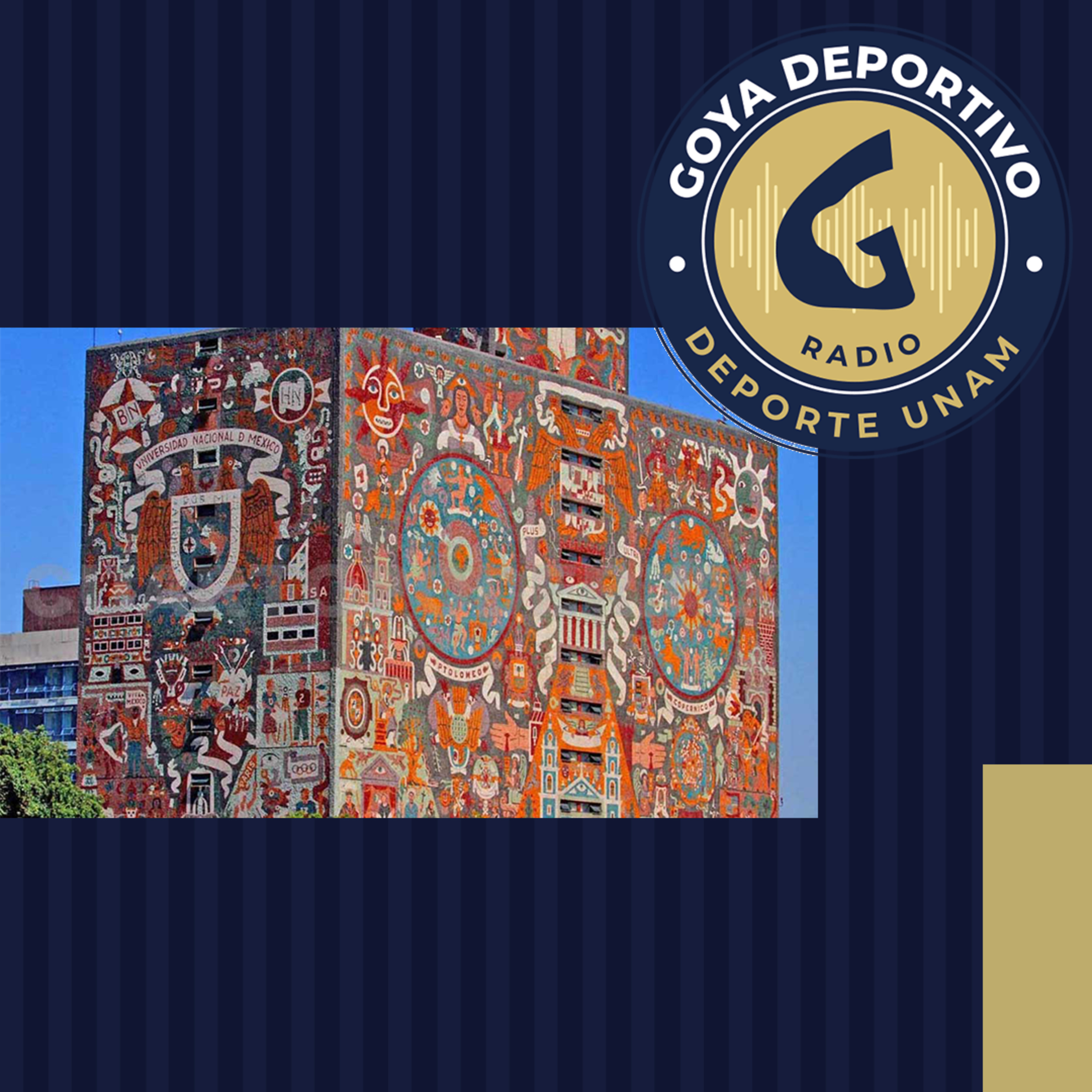 Goya Deportivo: Representaciones deportivas en el mural de la biblioteca central de Ciudad Universitaria