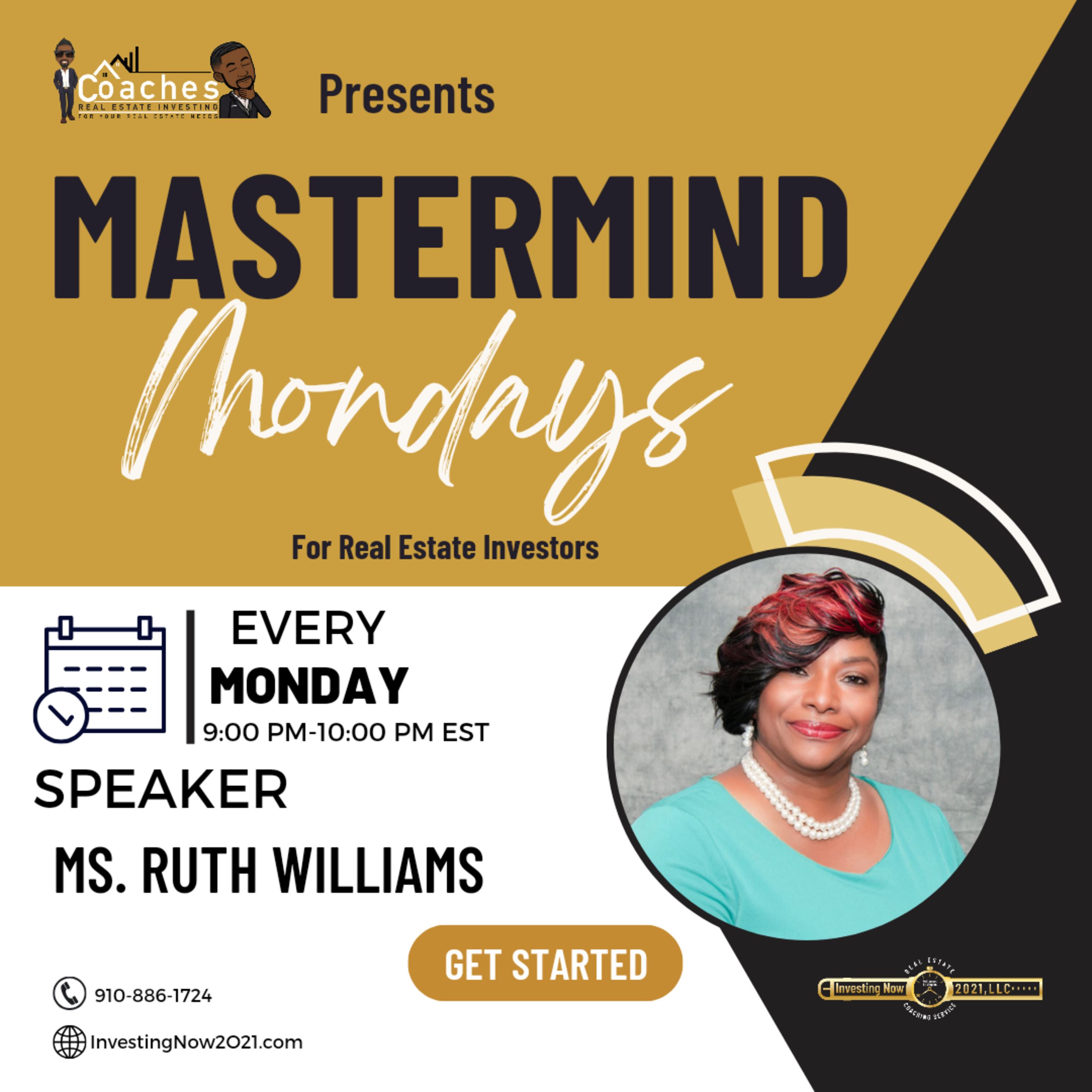Unlock Financial Security The Funding Lady Ms. Ruth Williams with Investing Now 2021No Excuses episode artwork