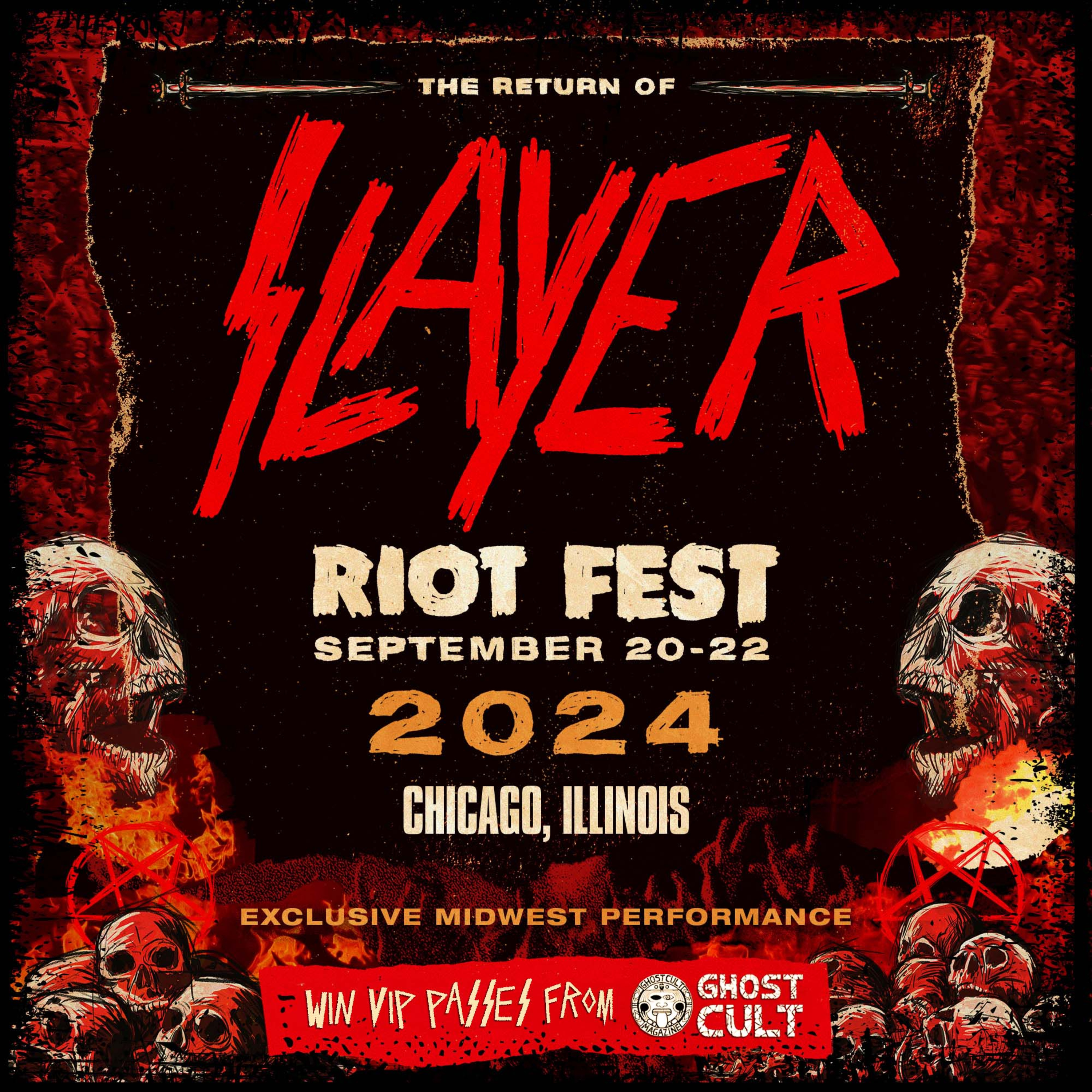 PODCAST: Episode 446 - Last Chance to Win 2 Slayer VIP Tickets to Riot Fest 2024 (Bonus mini-episode) episode artwork