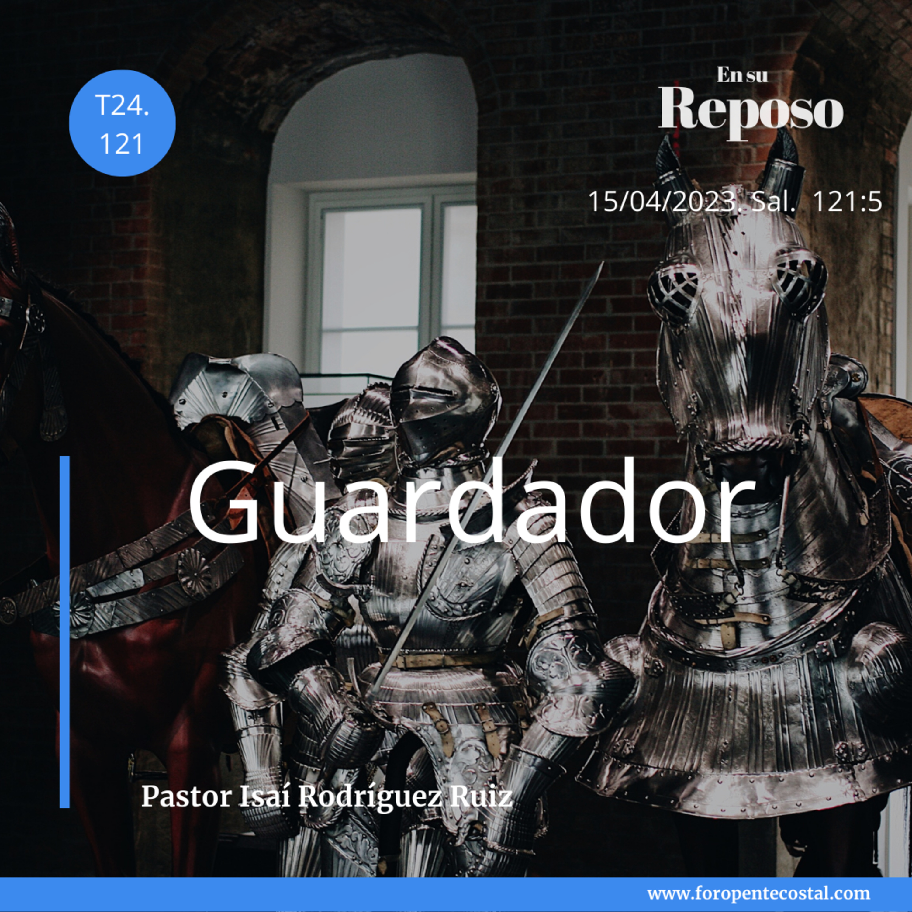 En su reposo, con el pastor Isaí Rodríguez Ruiz