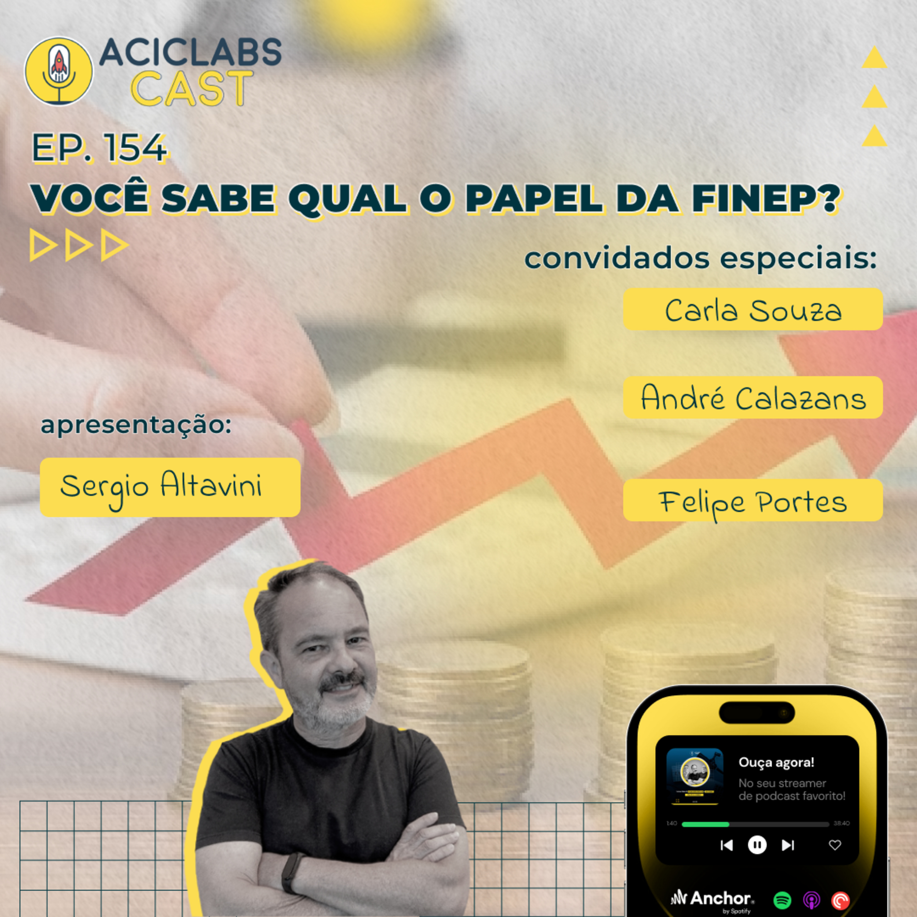 EP. 154 - Carla Souza, Andre Calazans E Felipe Portes | Você sabe qual o papel da finep?
