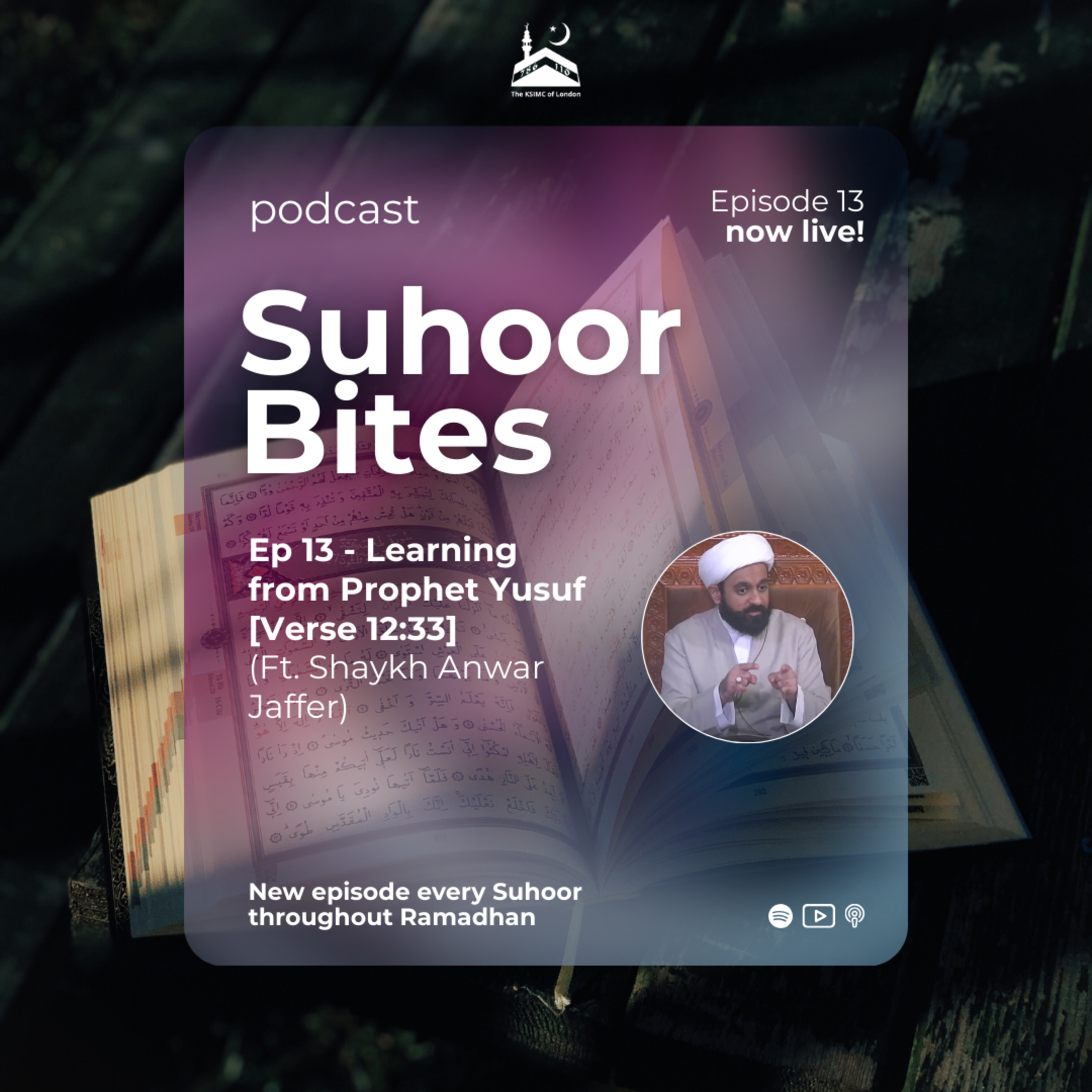 Ep 13 - Learning from Prophet Yusuf [Verse 12:33] ft. Shaykh Anwar Jaffer episode artwork