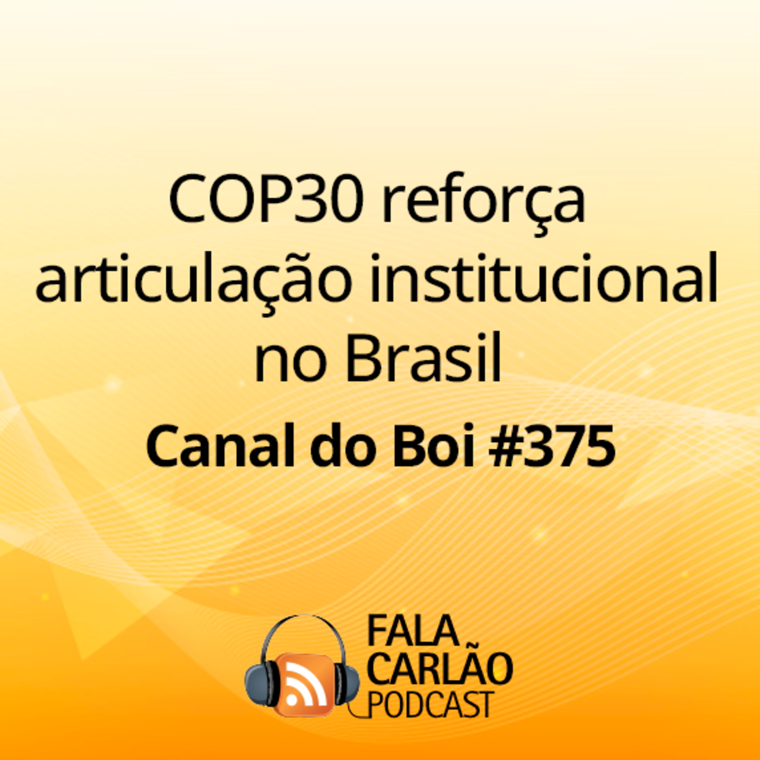 COP30 reforça articulação institucional no Brasil | Canal do Boi #375  episode artwork