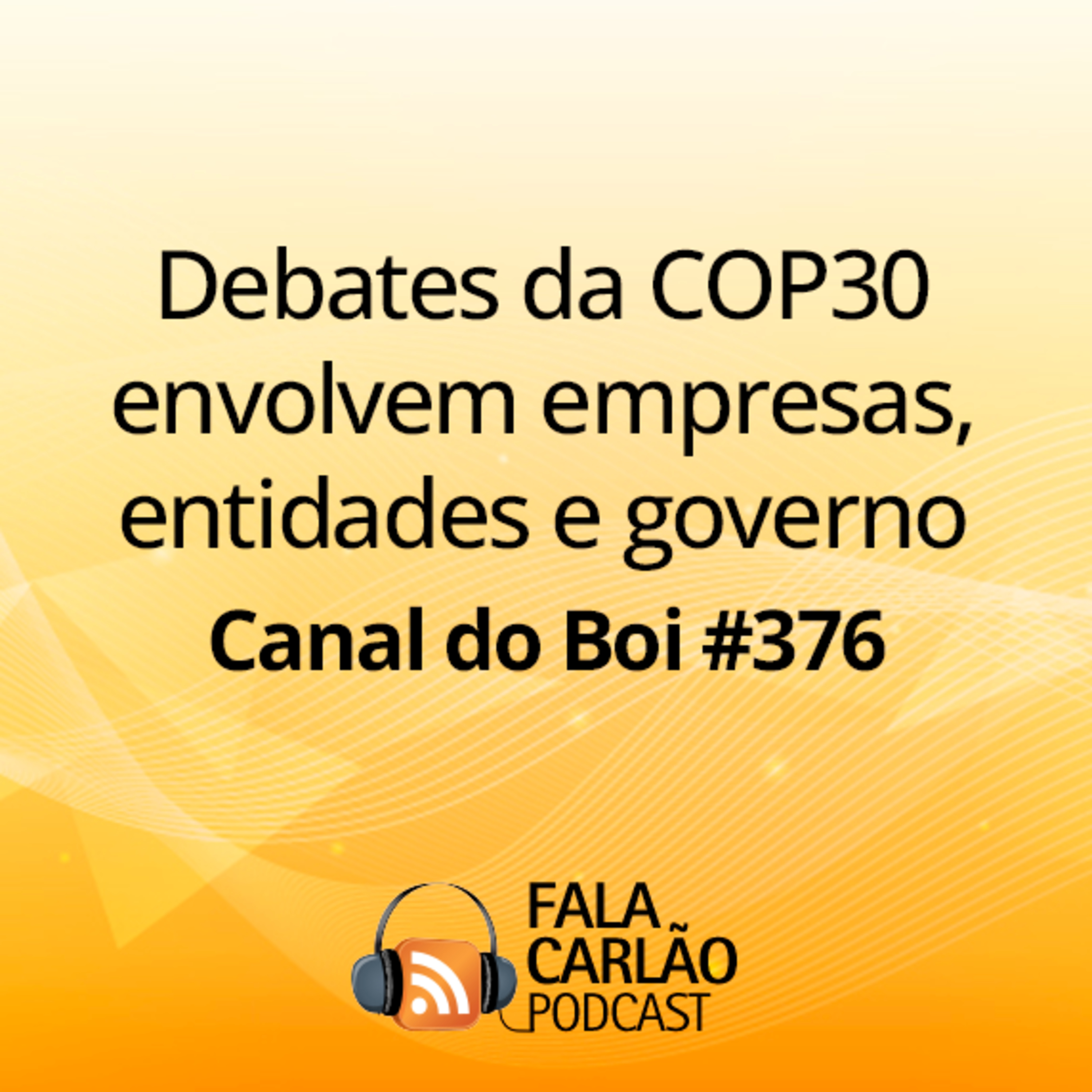 Debates da COP30 envolvem empresas, entidades e governo | Canal do Boi #376  episode artwork