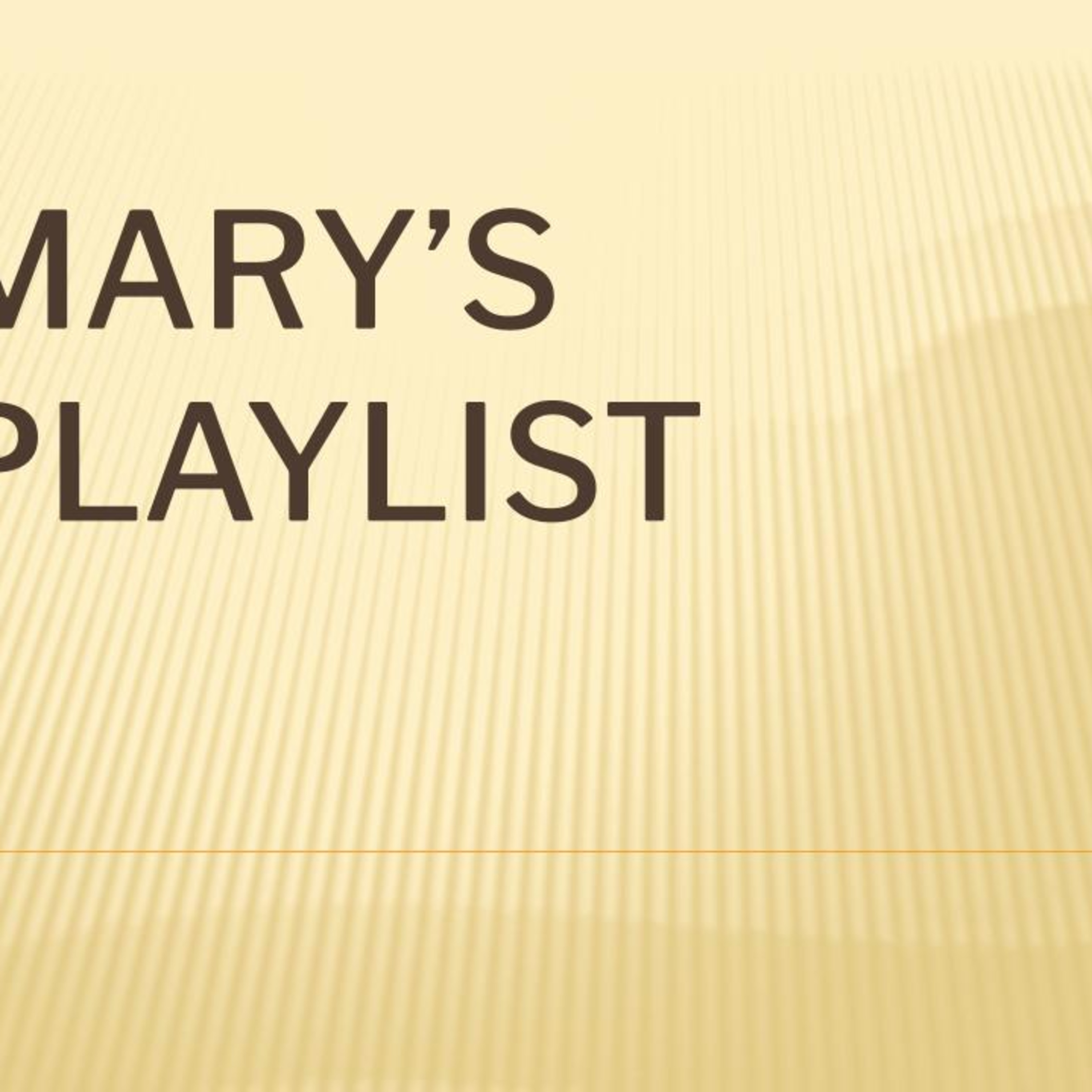 Mary's Playlist episode artwork