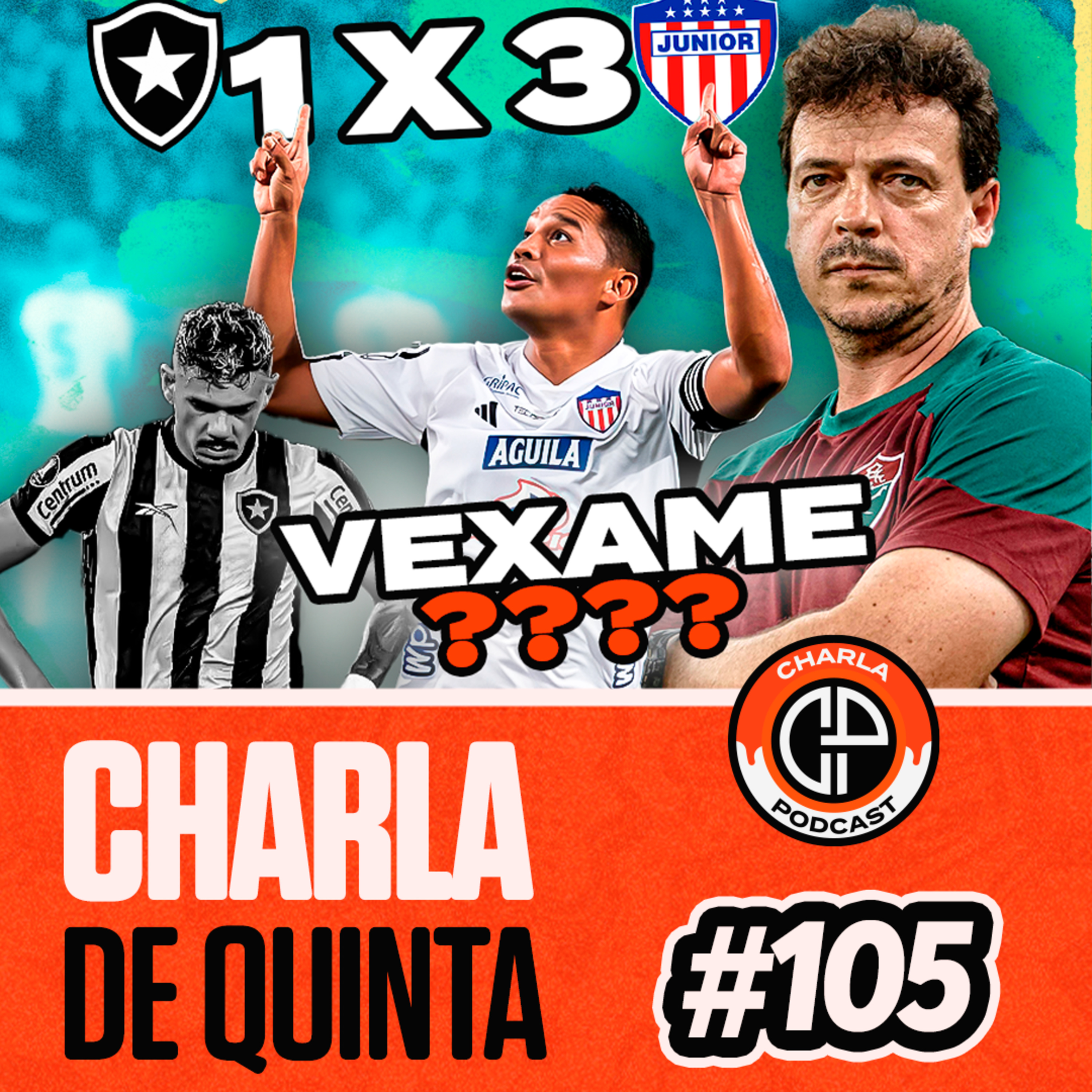 BOTAFOGO FAZ VERGONHA NA LIBERTADORES! FLUMINENSE JOGA MAL E EMPATA! - CHARLA DE QUINTA #105