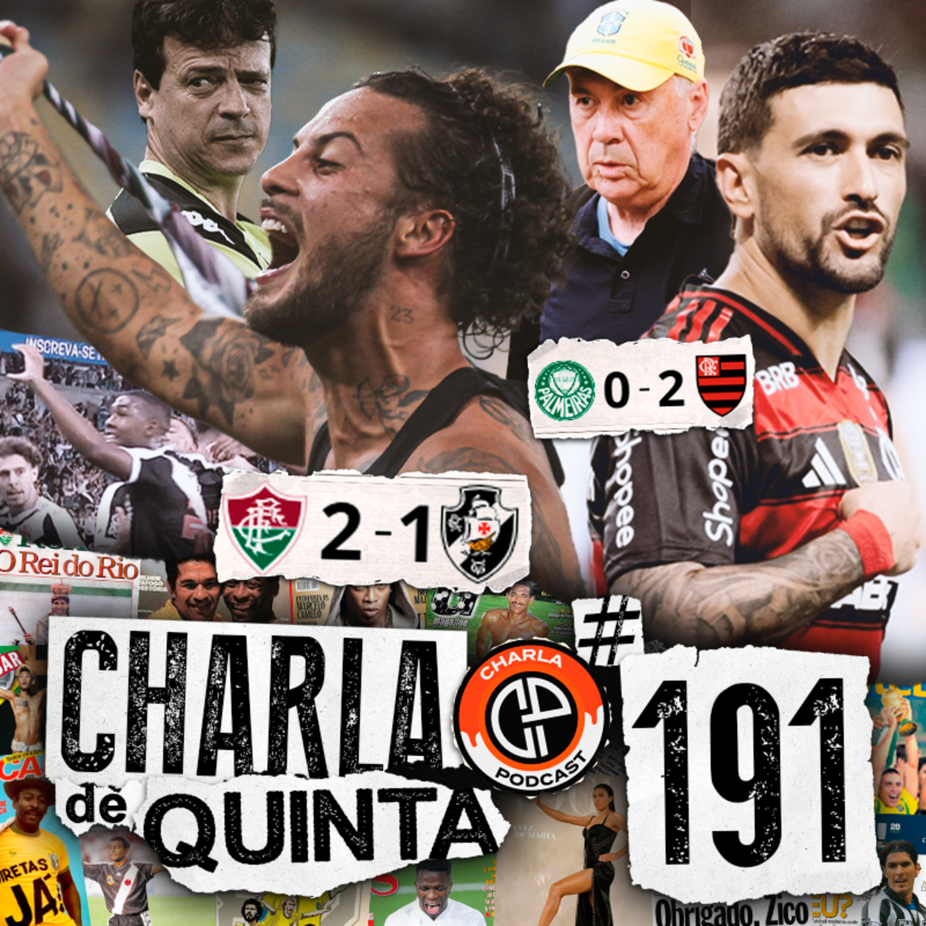 FLAMENGO VENCE E ENCOSTA NA LIDERANÇA! FLUMINENSE GANHA DE VIRADA DO VASCO! CONVOCAÇÃO DE ANCELOTTI! - CHARLA DE QUINTA #191