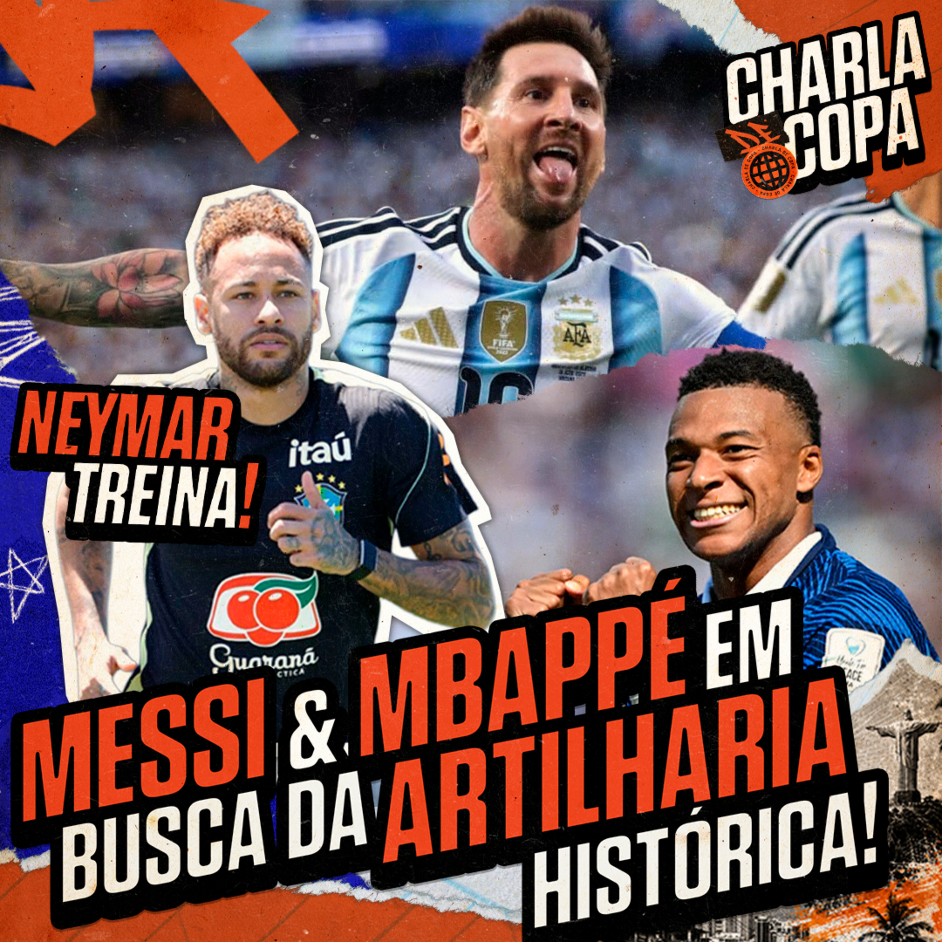 NEYMAR VOLTA A TREINAR NO CAMPO! MESSI EMPATA NA ARTILHARIA DAS COPAS COM KLOSE | CHARLA DE COPA #07 episode artwork