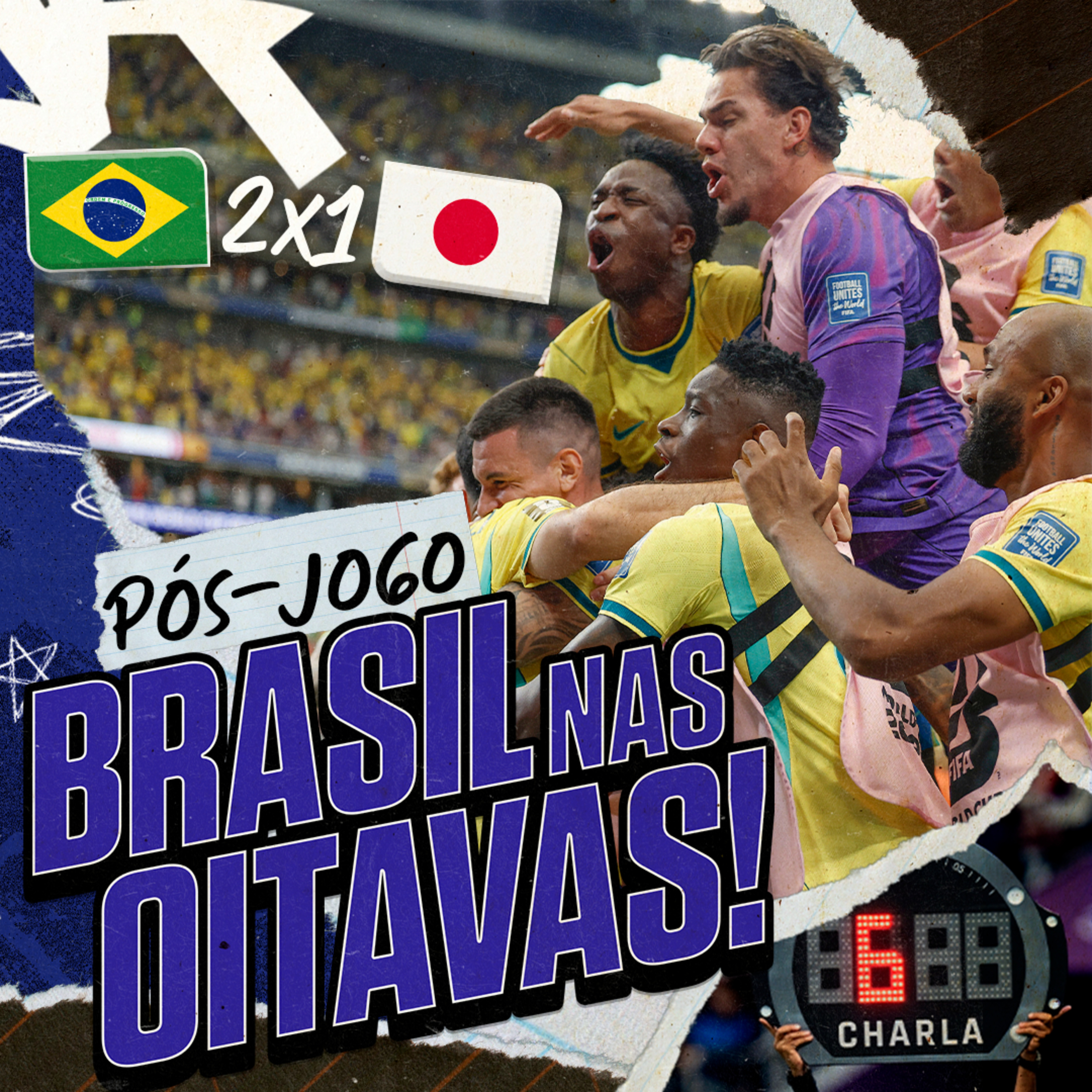  BRASIL VIRA CONTRA O JAPÃO E AVANÇA ÀS OITAVAS | MADRUGADÃO DO CHARLA #04 episode artwork