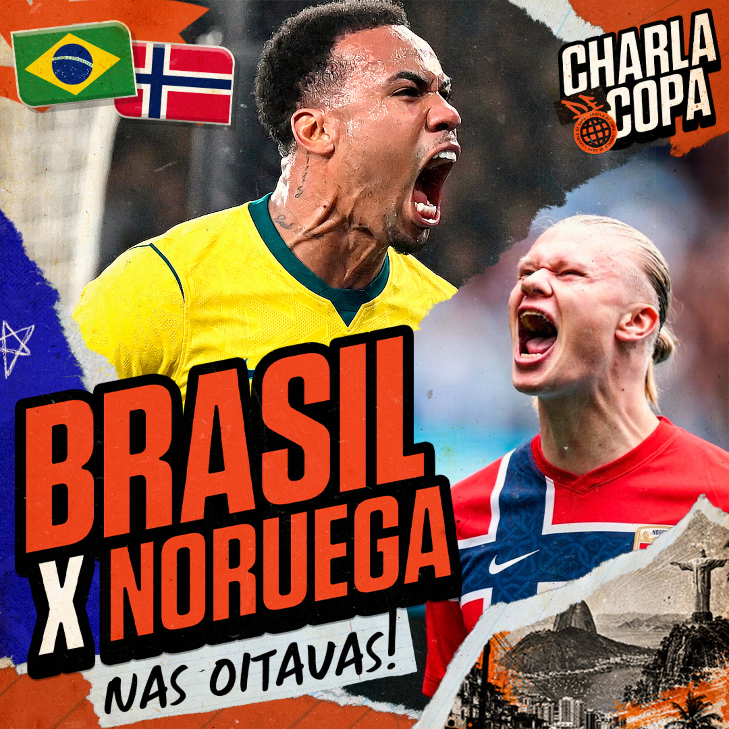  BRASIL X NORUEGA NAS OITAVAS! HAALAND DECIDE E ENFRENTA O BRASIL | CHARLA DE COPA #20 episode artwork