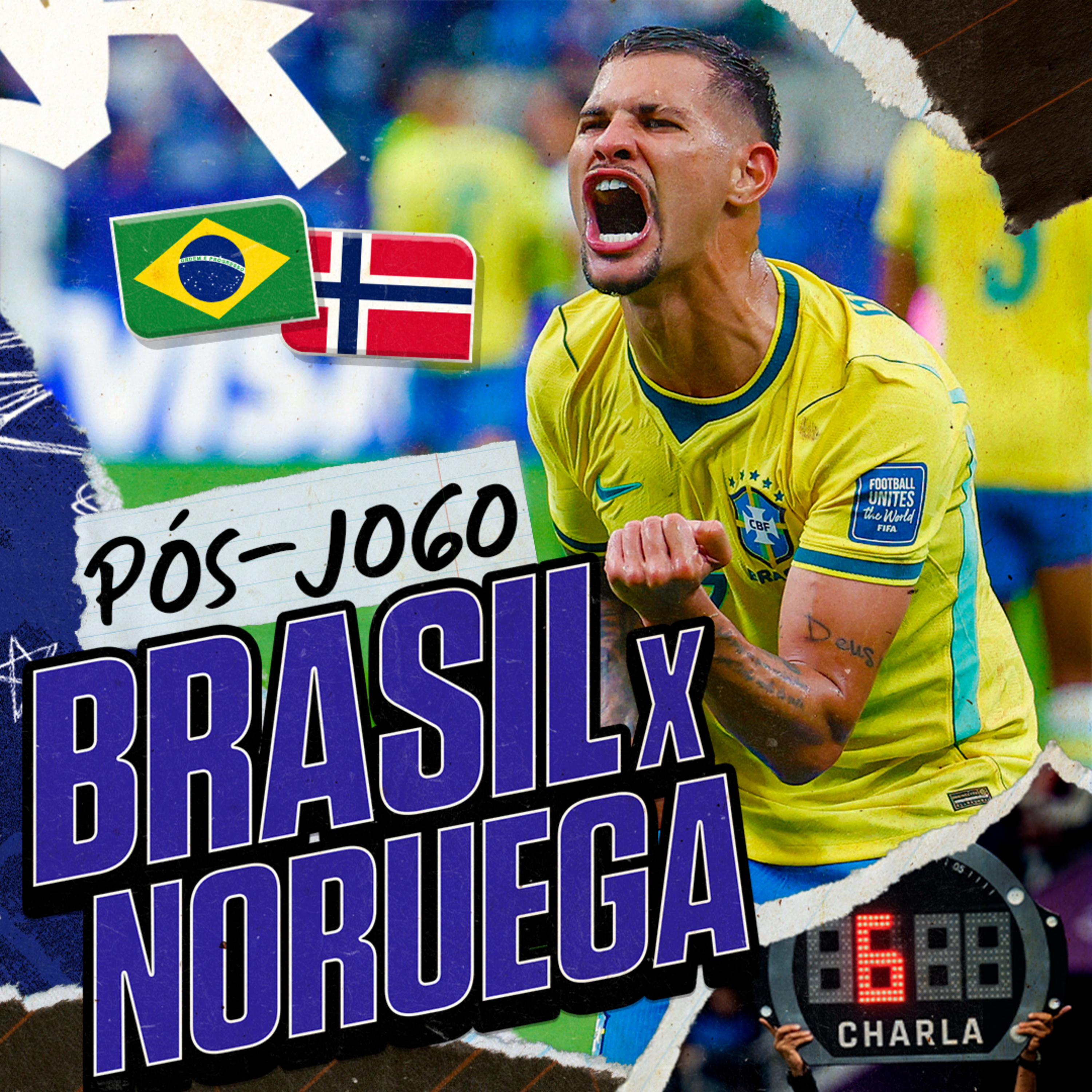 BRASIL DÁ VEXAME E CAI PRA NORUEGA COM SHOW DE HAALAND | MADRUGADÃO DO CHARLA #05 episode artwork