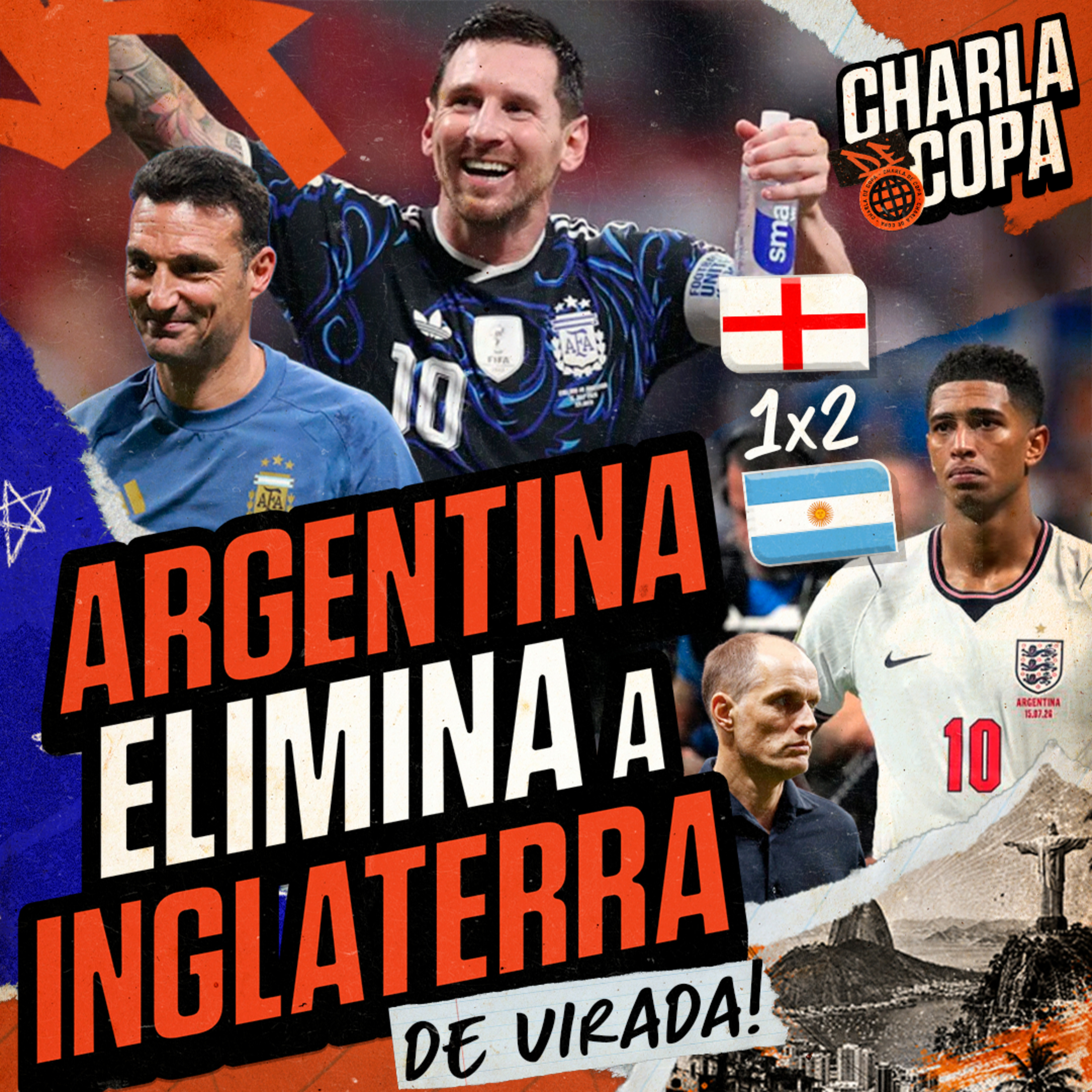 VIRADA ÉPICA DA ARGENTINA SOBRE A INGLATERRA! FINAL DA COPA DEFINIDA! QUEM LEVA? | CHARLA DE COPA #32 episode artwork