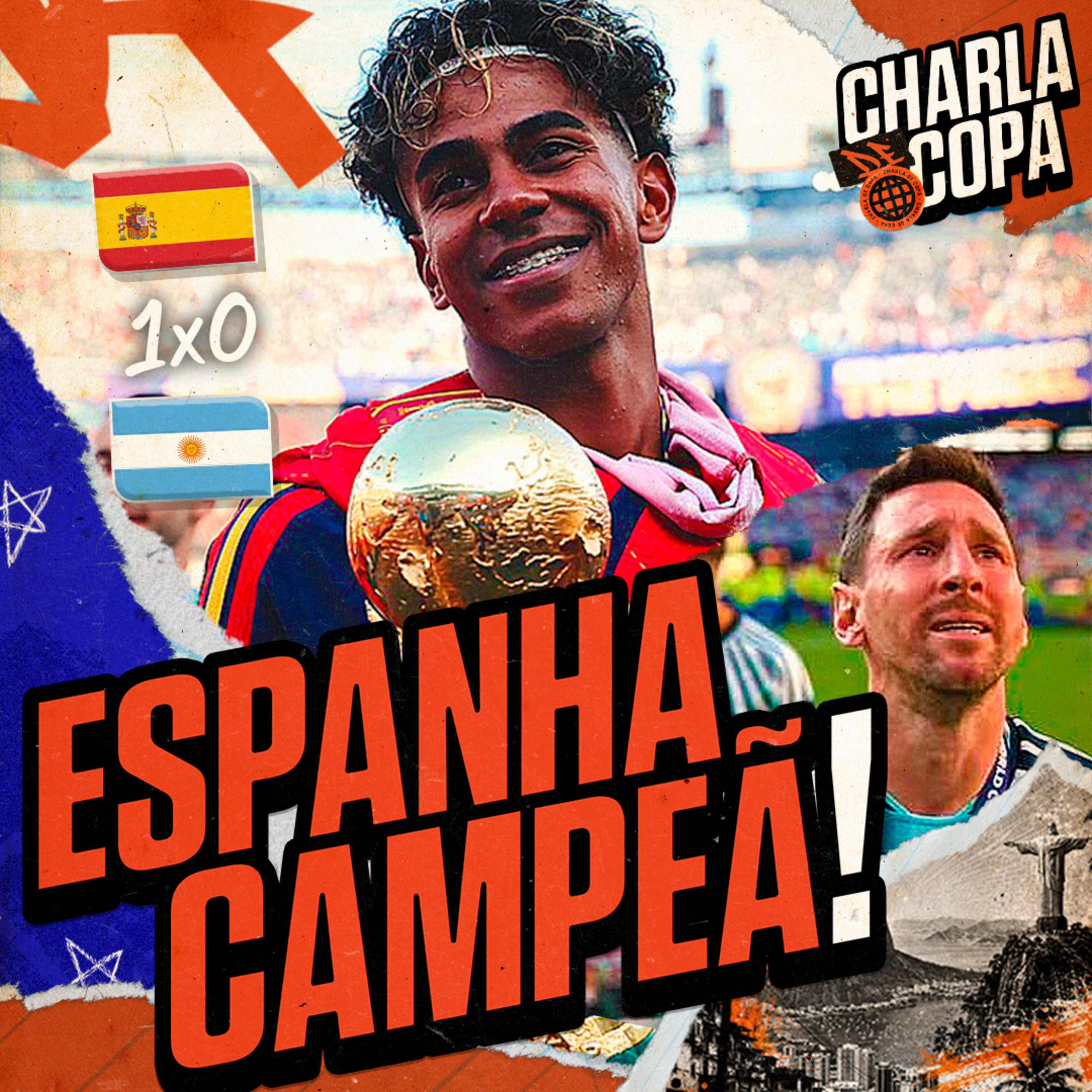  ESPANHA CAMPEÃ EM CIMA DA ARGENTINA! FIM DO DEBATE MESSI X PELÉ? | CHARLA DE COPA #34 episode artwork