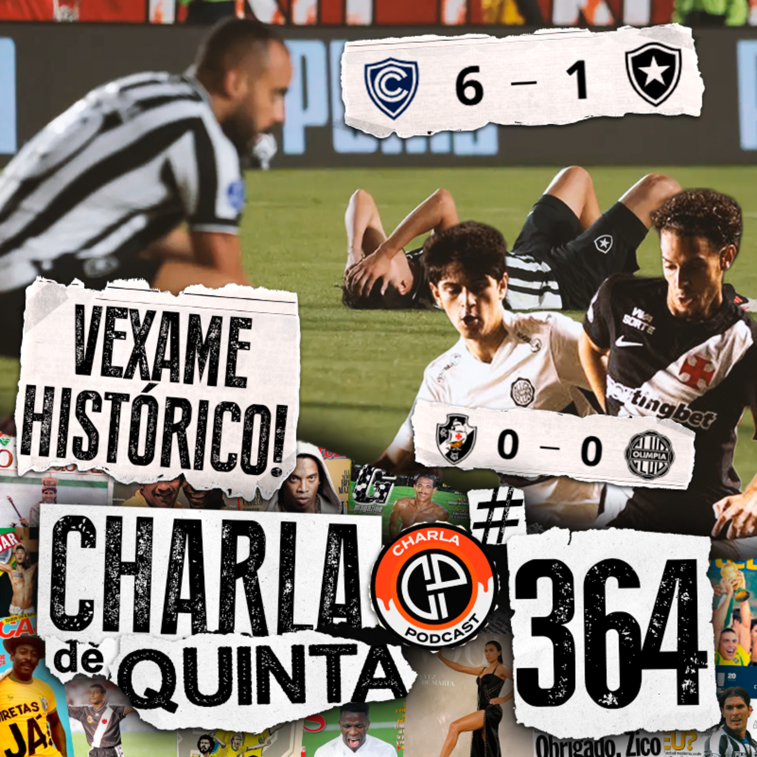 BOTAFOGO LEVA GOLEADA HISTÓRICA NA SULA! VASCO EMPATA EM CASA E SE COMPLICA! - CHARLA DE QUINTA #364