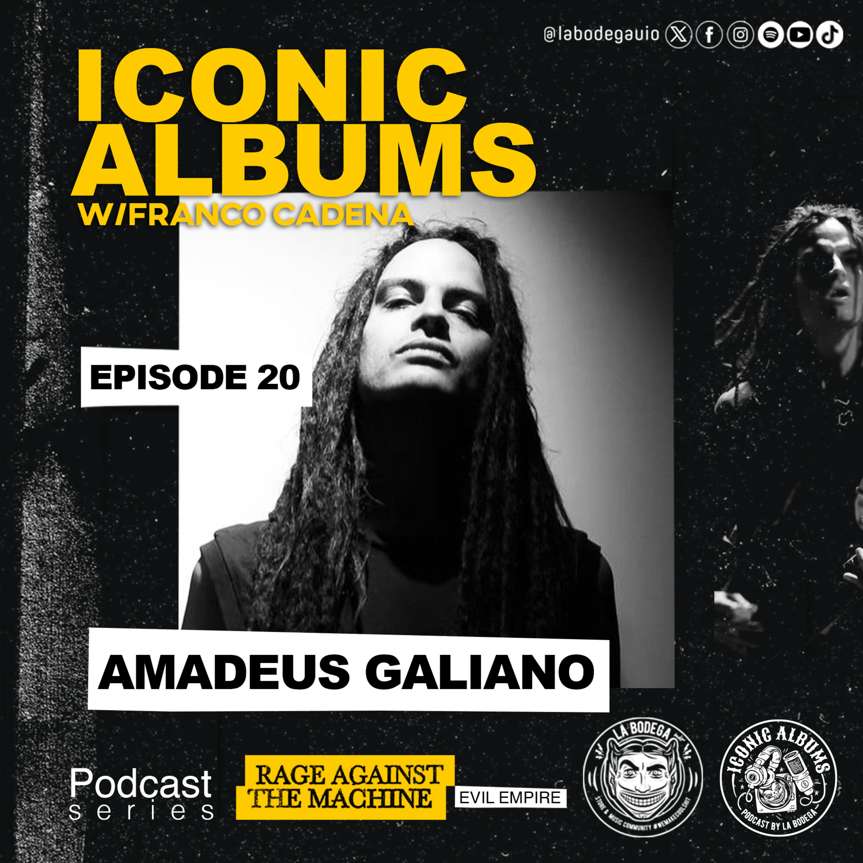 LaBodegaUIO Iconic Albums Podcast Series #20 RAGE AGAINST THE MACHINE "EVIL EMPIRE” episode artwork
