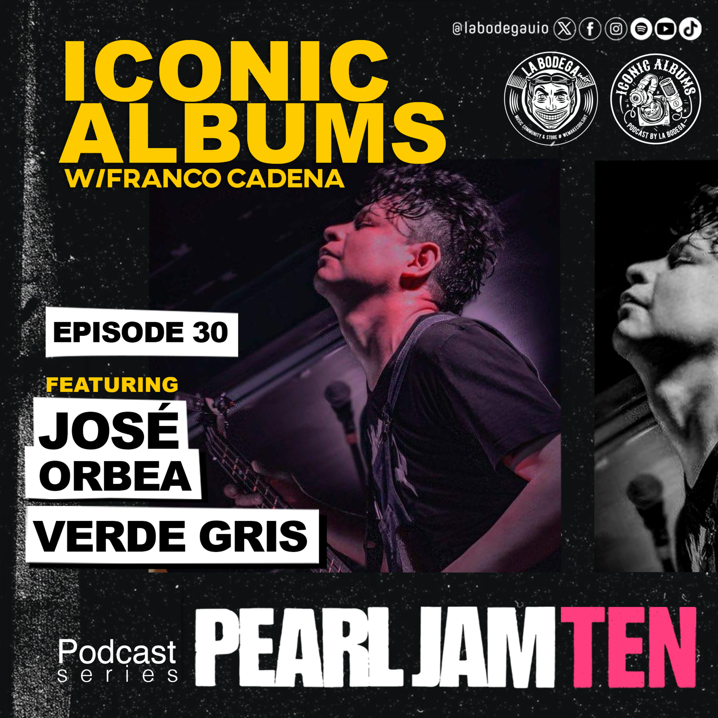 LaBodegaUIO Iconic Albums Podcast Series #30 Pearl Jam "TEN” episode artwork