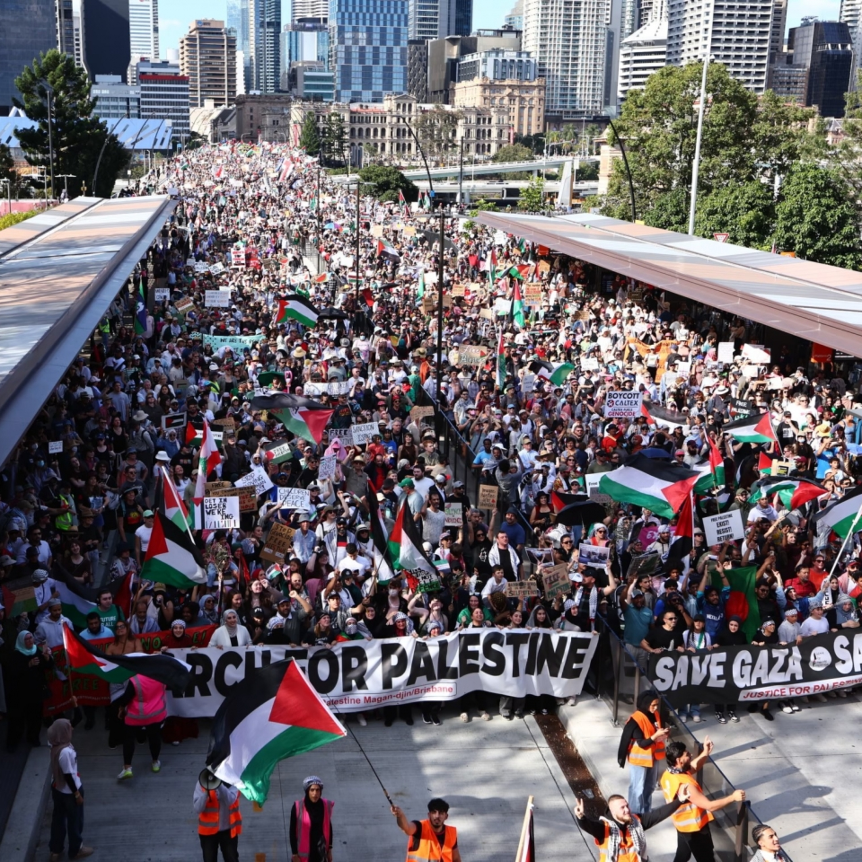 Tin quốc tế - Australia: Hàng trăm nghìn người tuần hành ở nhiều thành phố ủng hộ Palestine