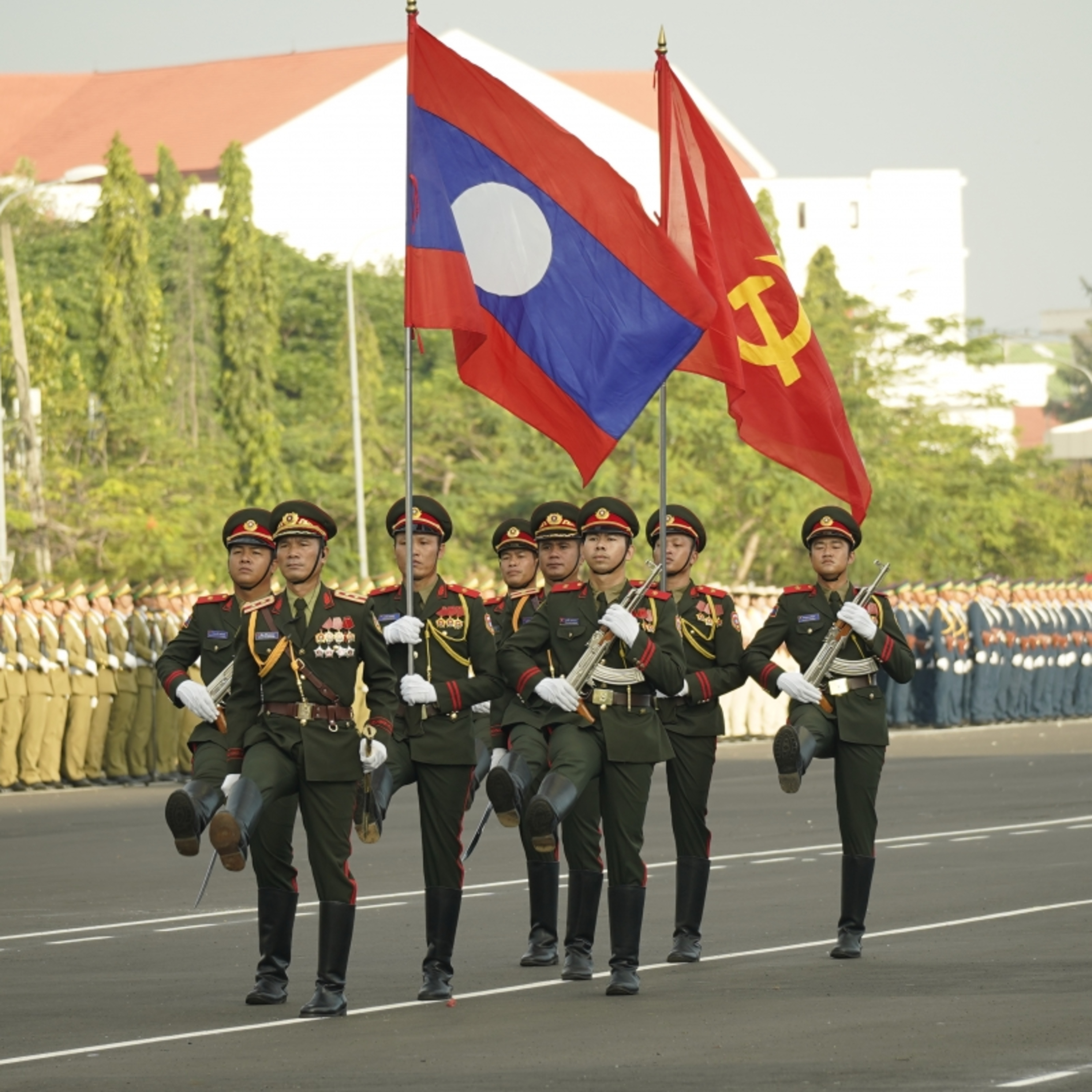 Tin quốc tế - Lào chuẩn bị cho lễ diễu binh, diễu hành kỷ niệm 50 năm Quốc khánh
