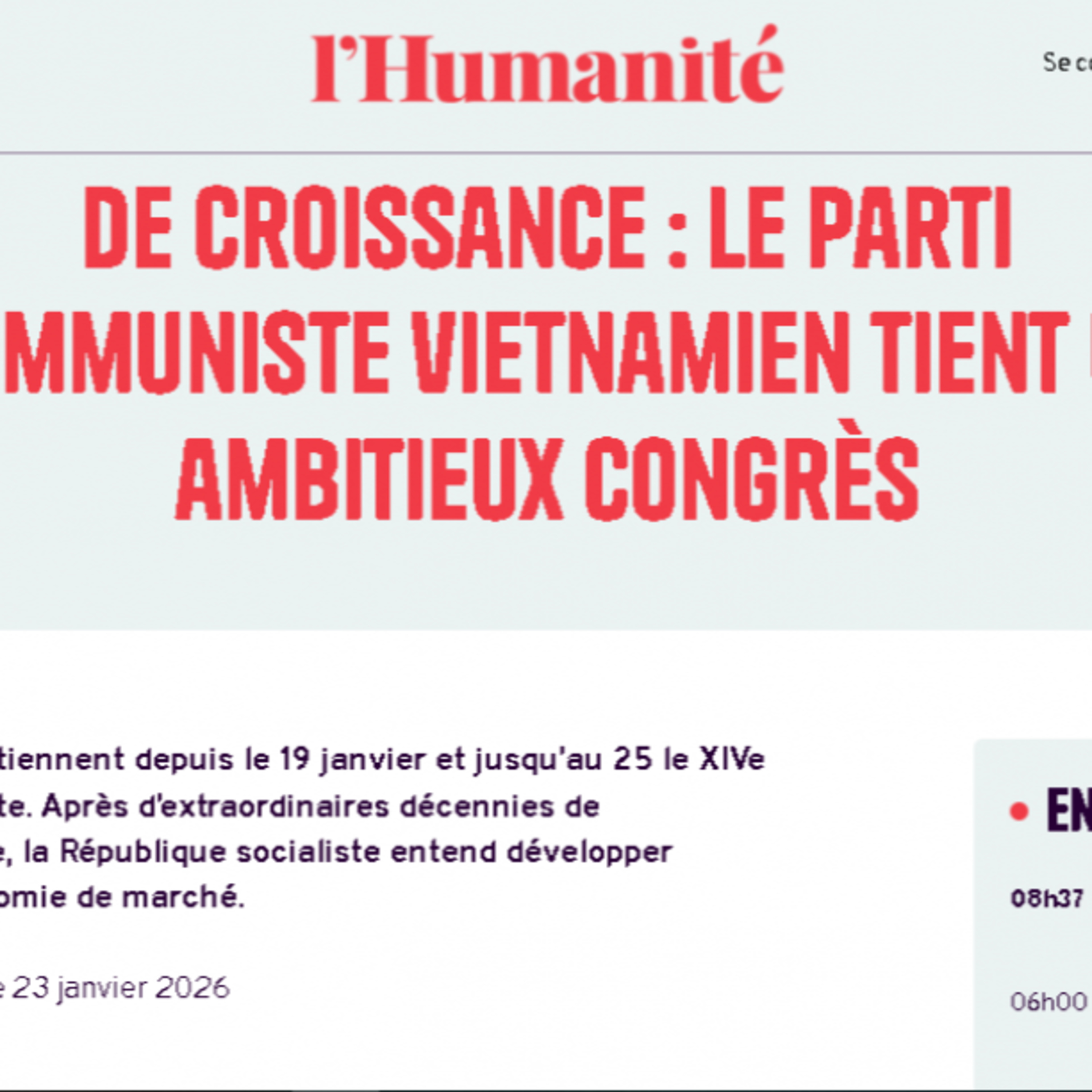 Tin quốc tế - Quốc tế đánh giá cao tầm nhìn, sự đồng thuận và tinh thần hành động của Đại hội XIV của Đảng