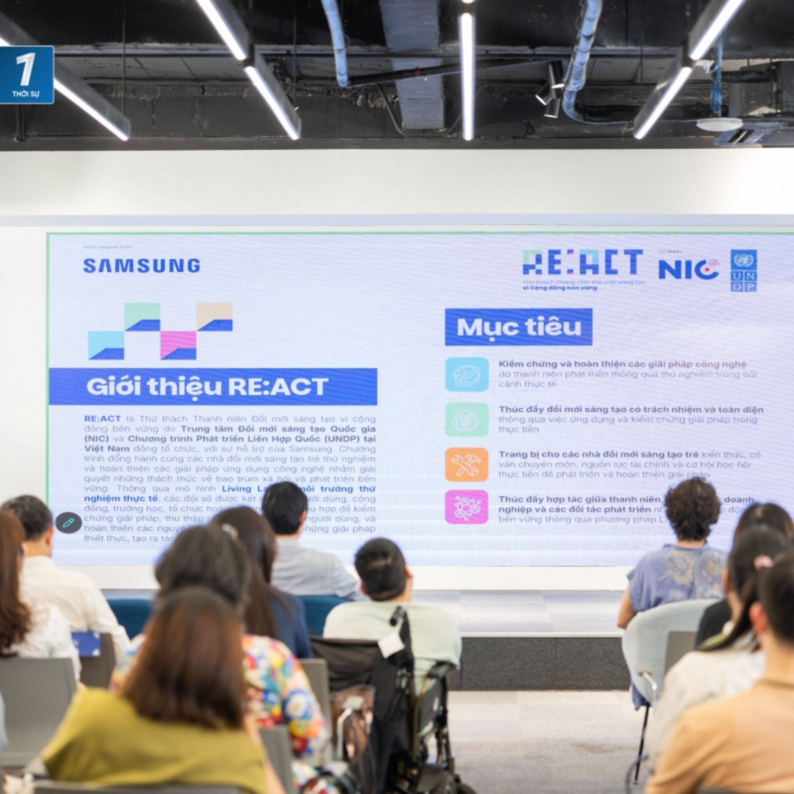 Tin Khoa học & Công nghệ - Khởi động Dự án RE:ACT - Thử thách Thanh niên Đổi mới sáng tạo vì Cộng đồng bền vững