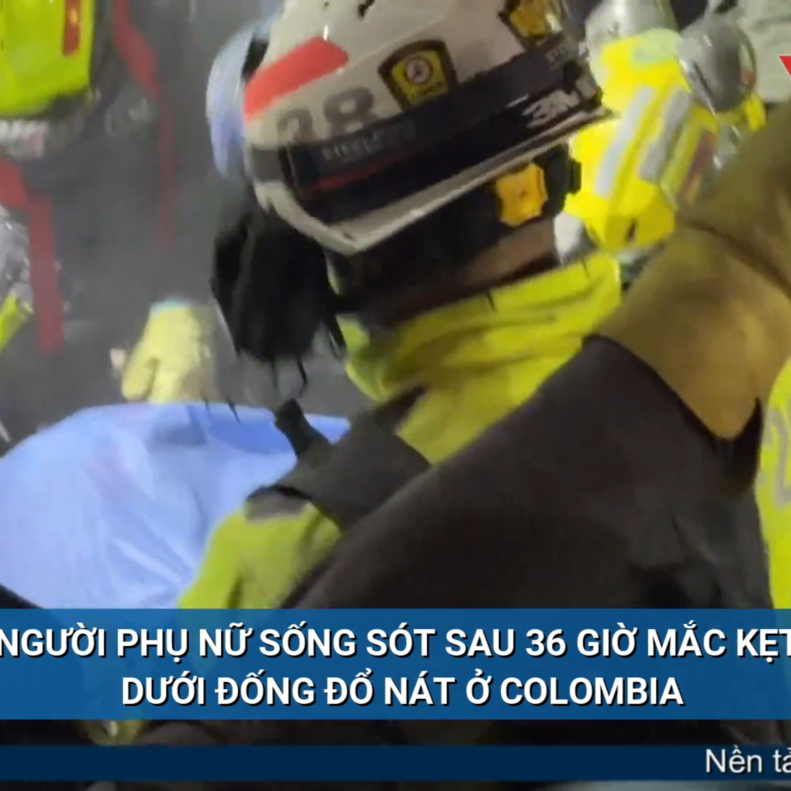 Tin quốc tế - Người phụ nữ sống sót sau 36 giờ mắc kẹt dưới đống đổ nát ở Colombia