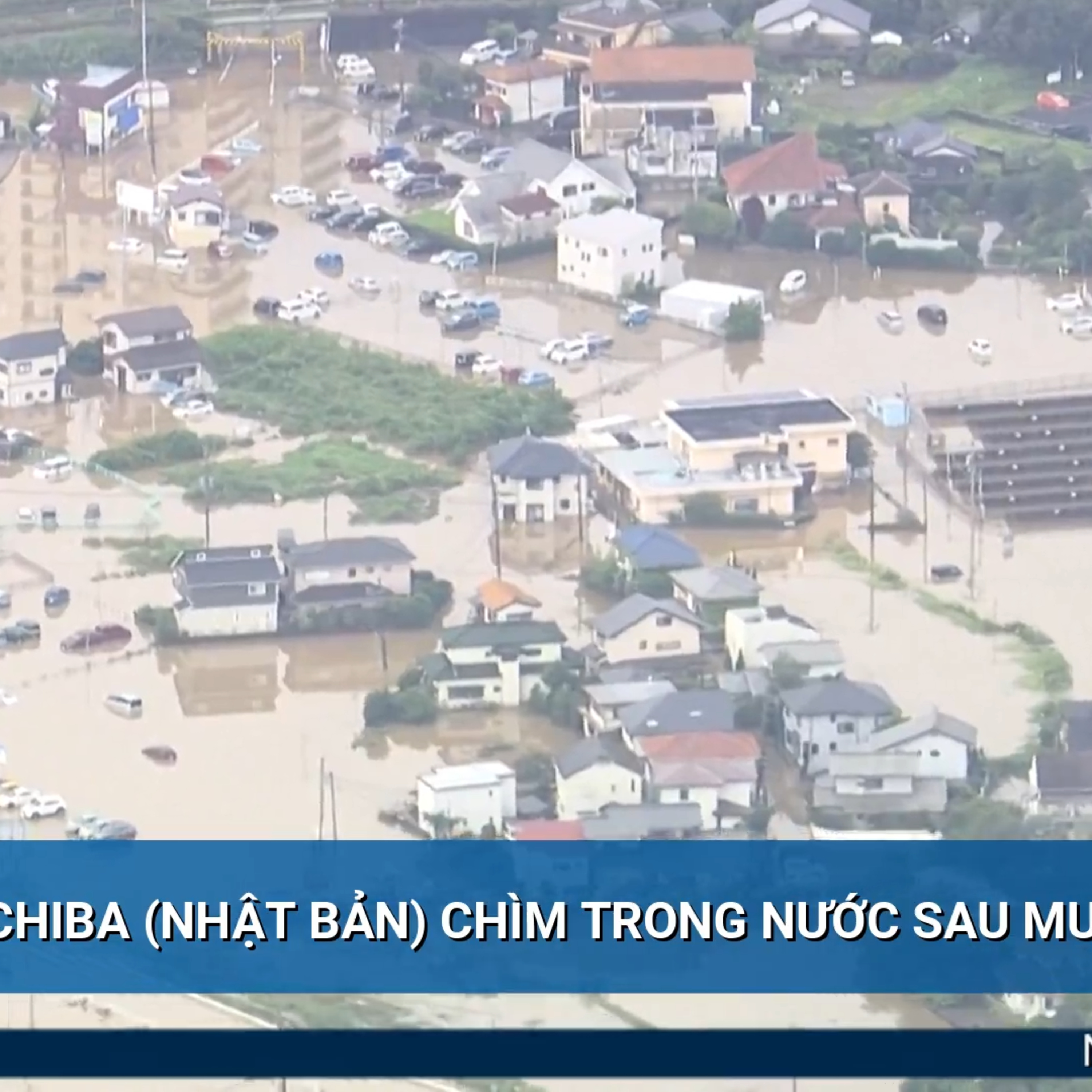 Tin quốc tế - Chiba (Nhật Bản) chìm trong nước sau mưa kỷ lục