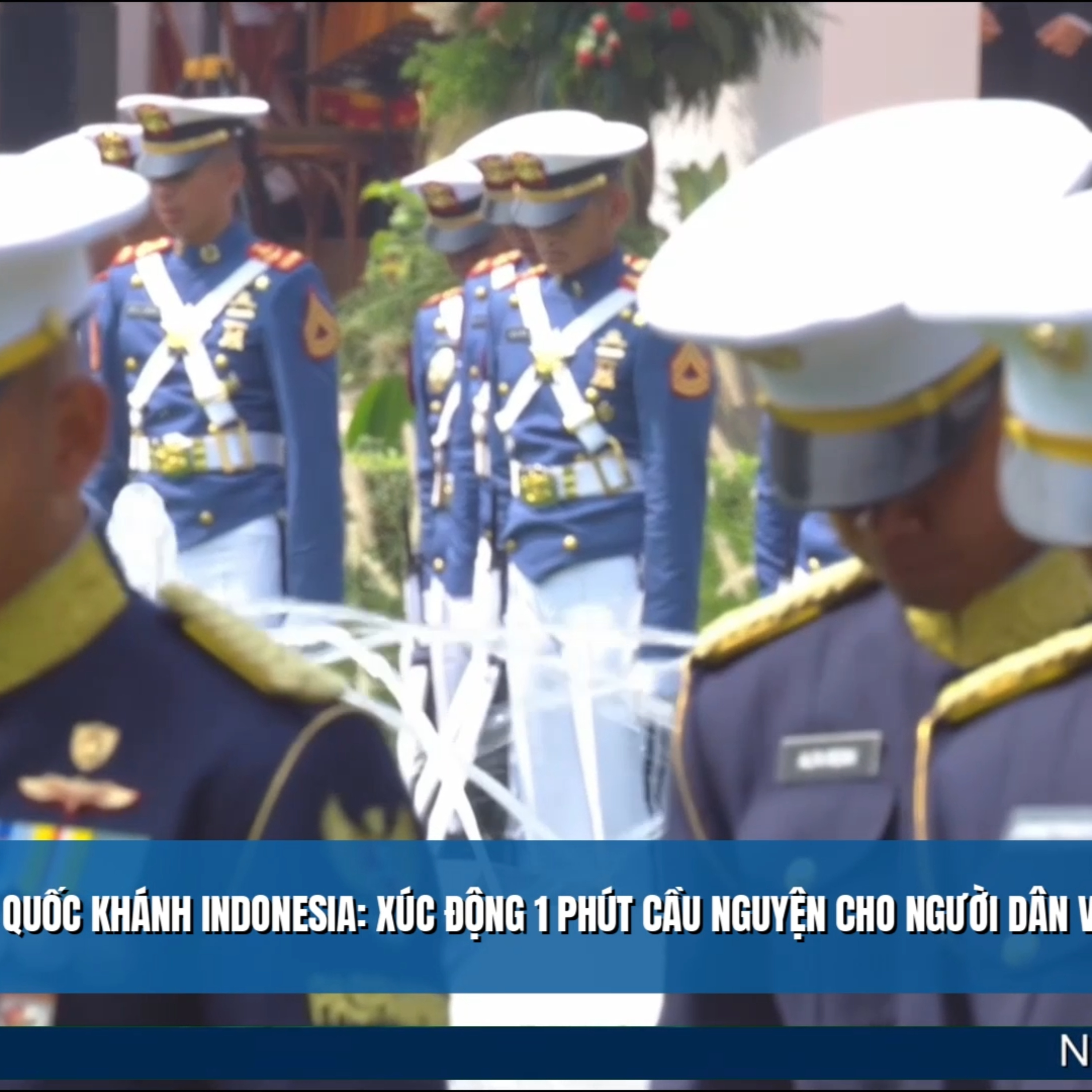 Tin quốc tế - Quốc khánh Indonesia: Xúc động 1 phút cầu nguyện cho người dân vùng thiên tai