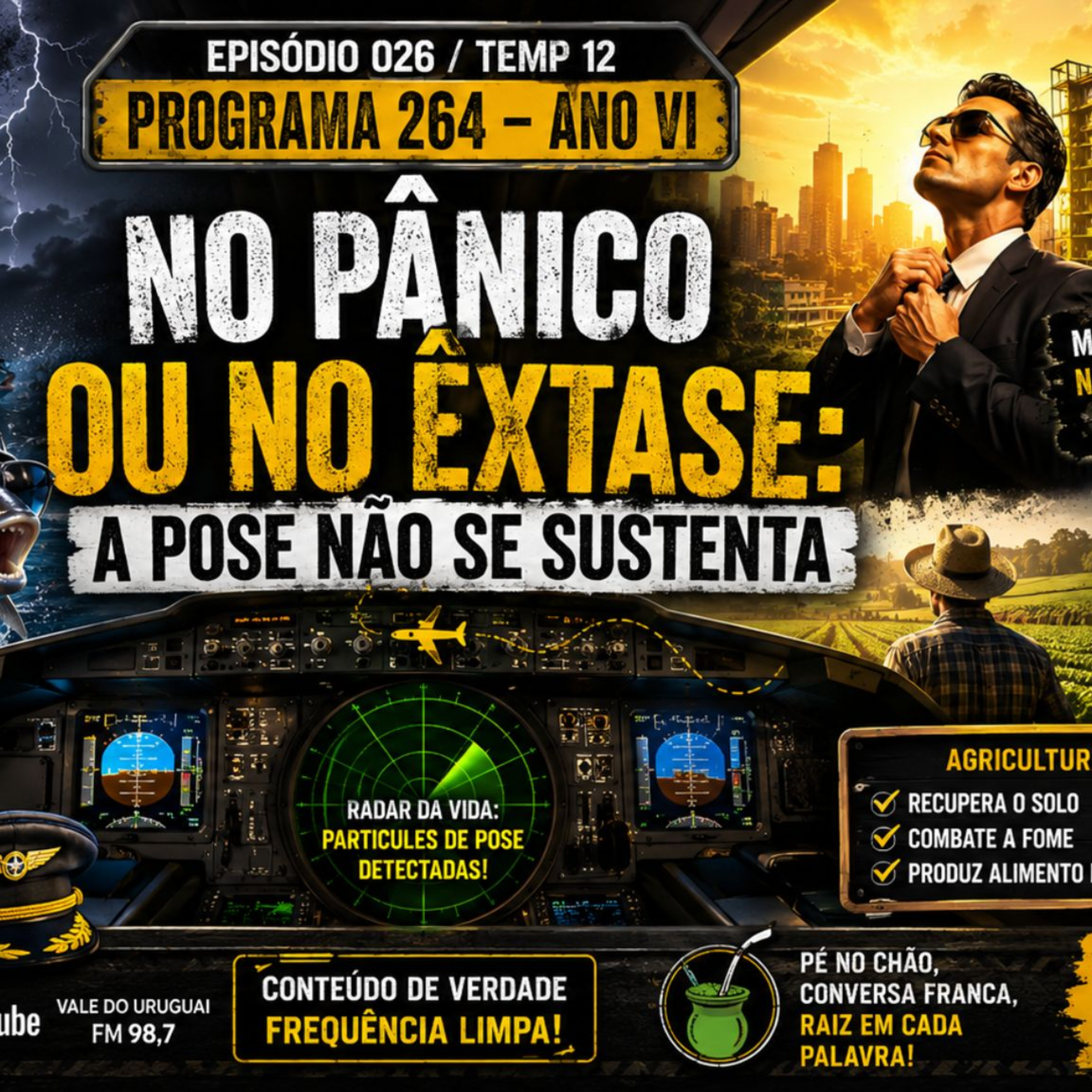  ✈️ BRAJEIRADAS S/A – EP. 264 | TEMP 12 | A VI NO PÂNICO OU NO ÊXTASE: A POSE NÃO SE SUSTENTA episode artwork