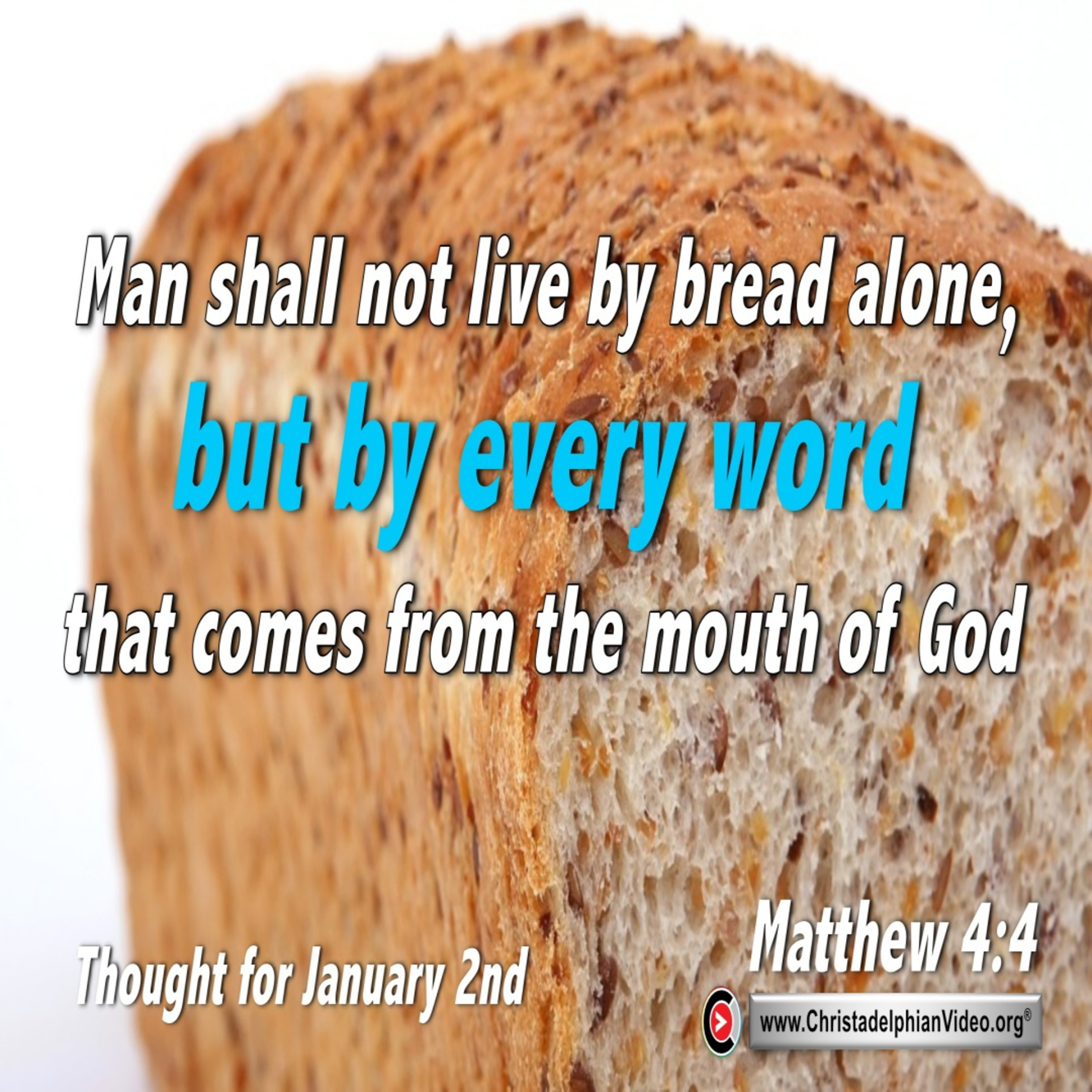 Thought for January 2nd. “BUT BY EVERY WORD … “ episode artwork
