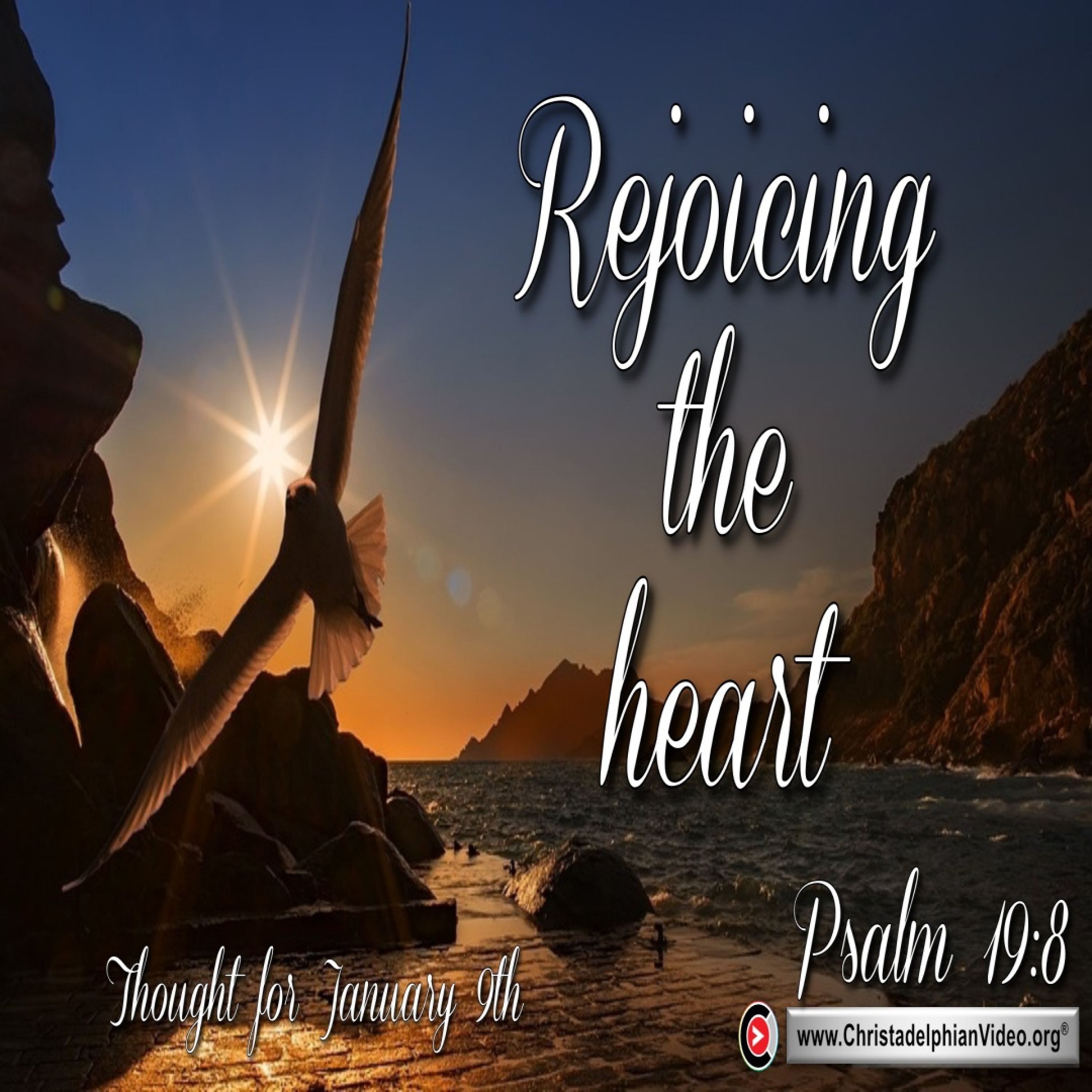 Thought for January 9th. ” … REJOICING THE HEART” episode artwork