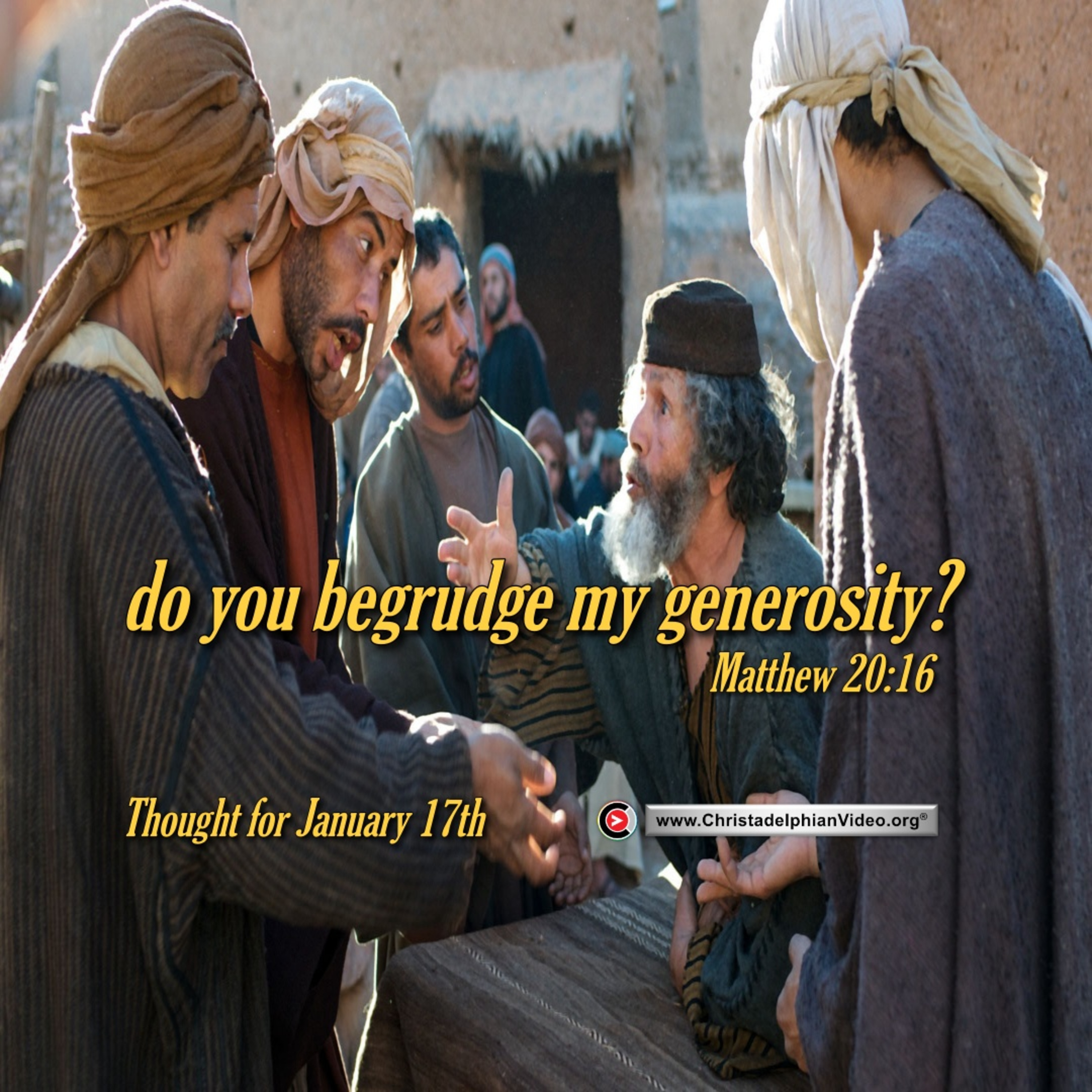 Thought for January 17th. “DO YOU BEGRUDGE MY …” episode artwork