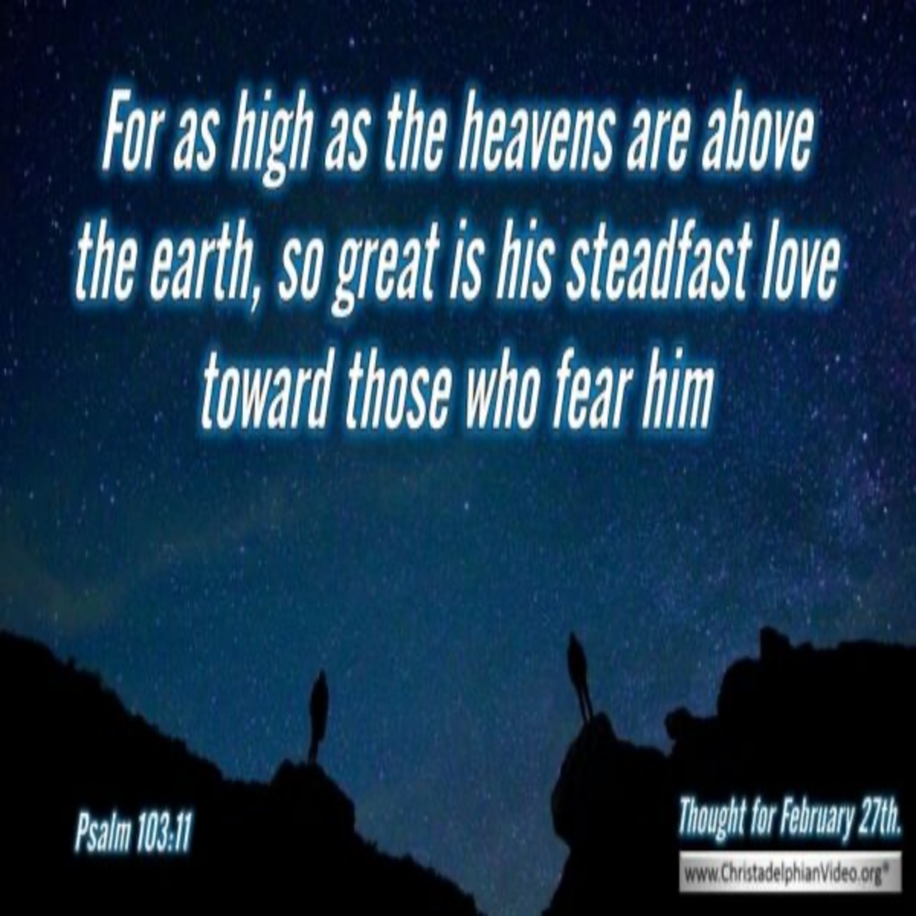 Thought for February 27th. “…. ON THOSE WHO FEAR HIM” episode artwork
