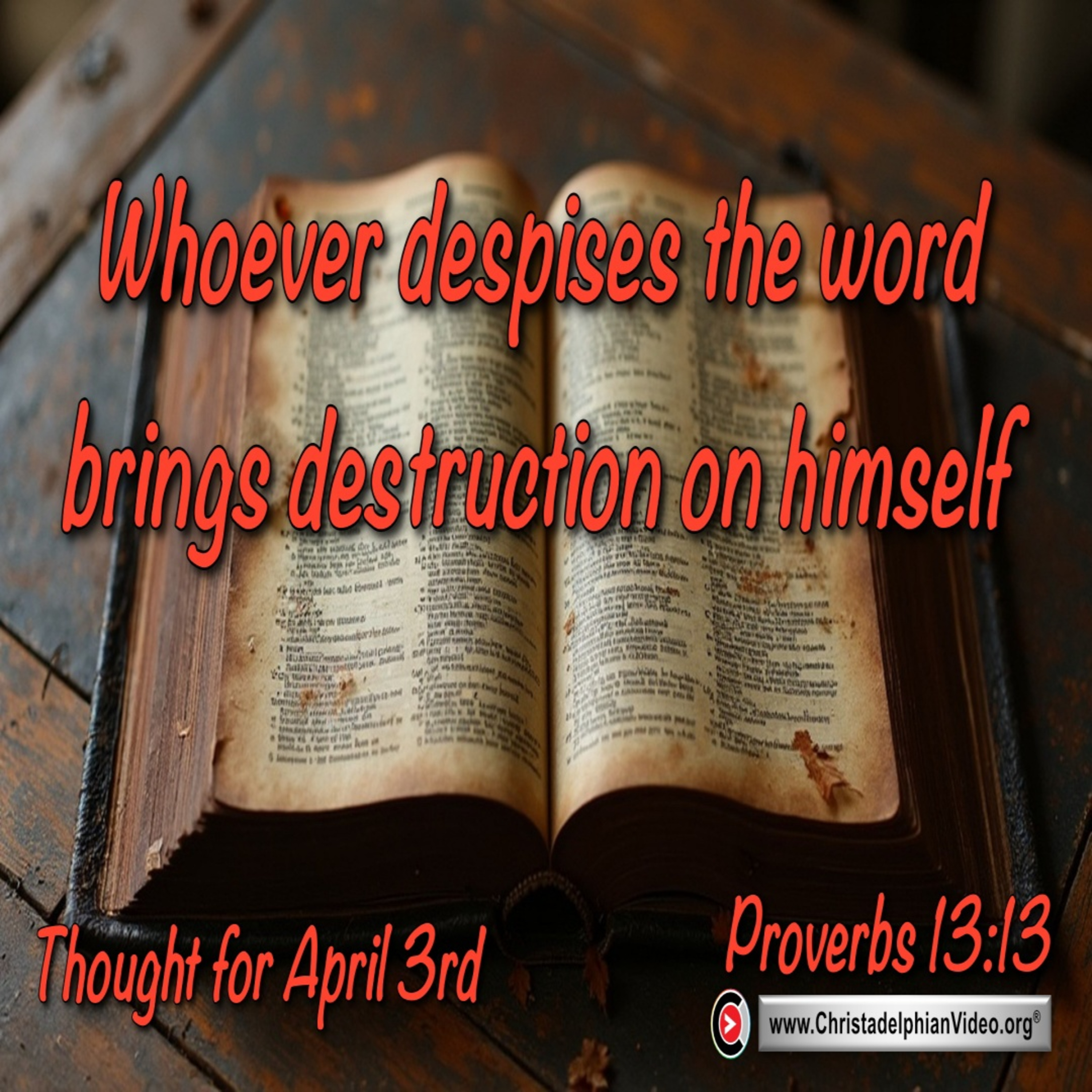 Daily Readings & Thought for April 3rd. “WHOEVER DESPISES THE WORD”  episode artwork