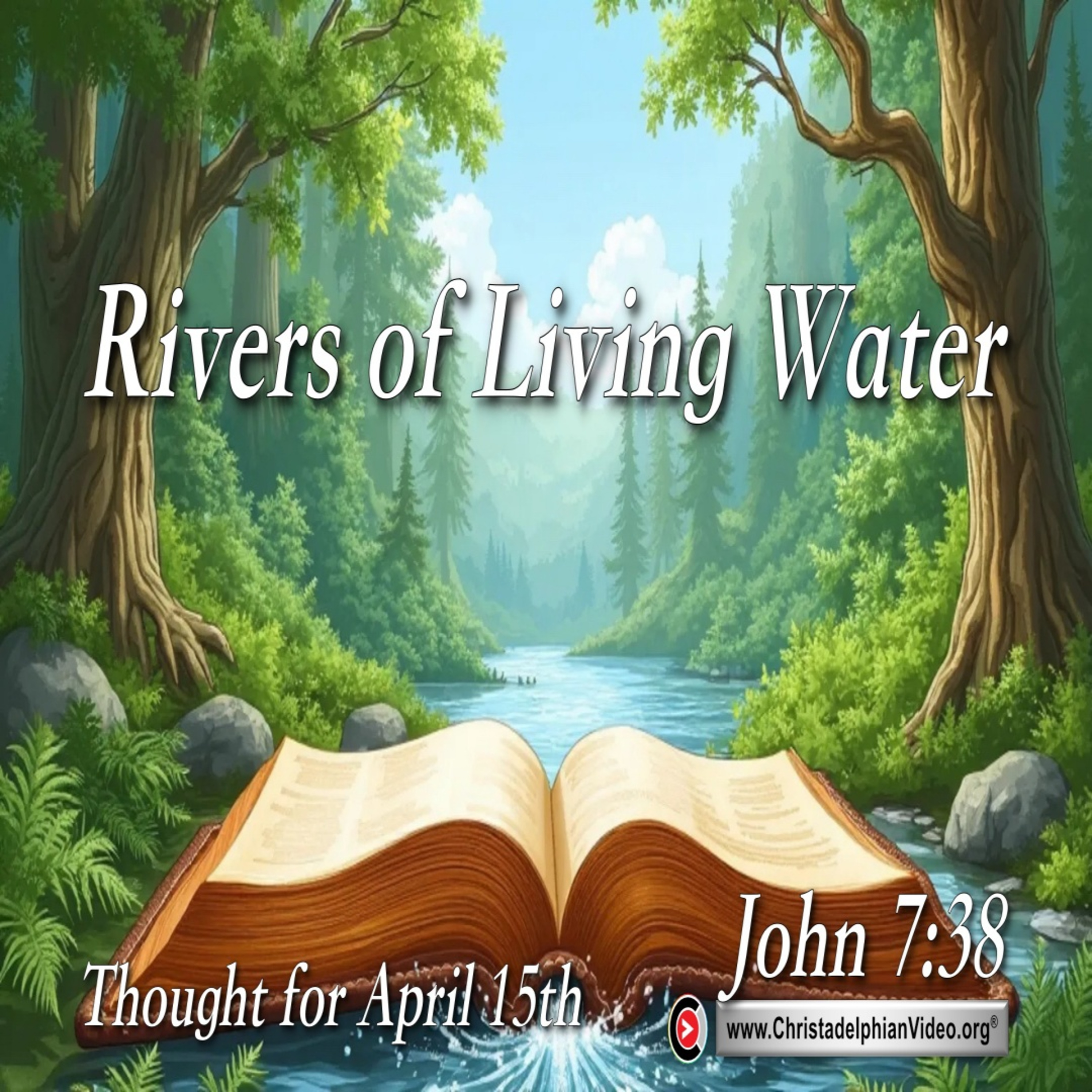 Daily Readings & Thought for April 15th. “RIVERS OF LIVING WATER”
