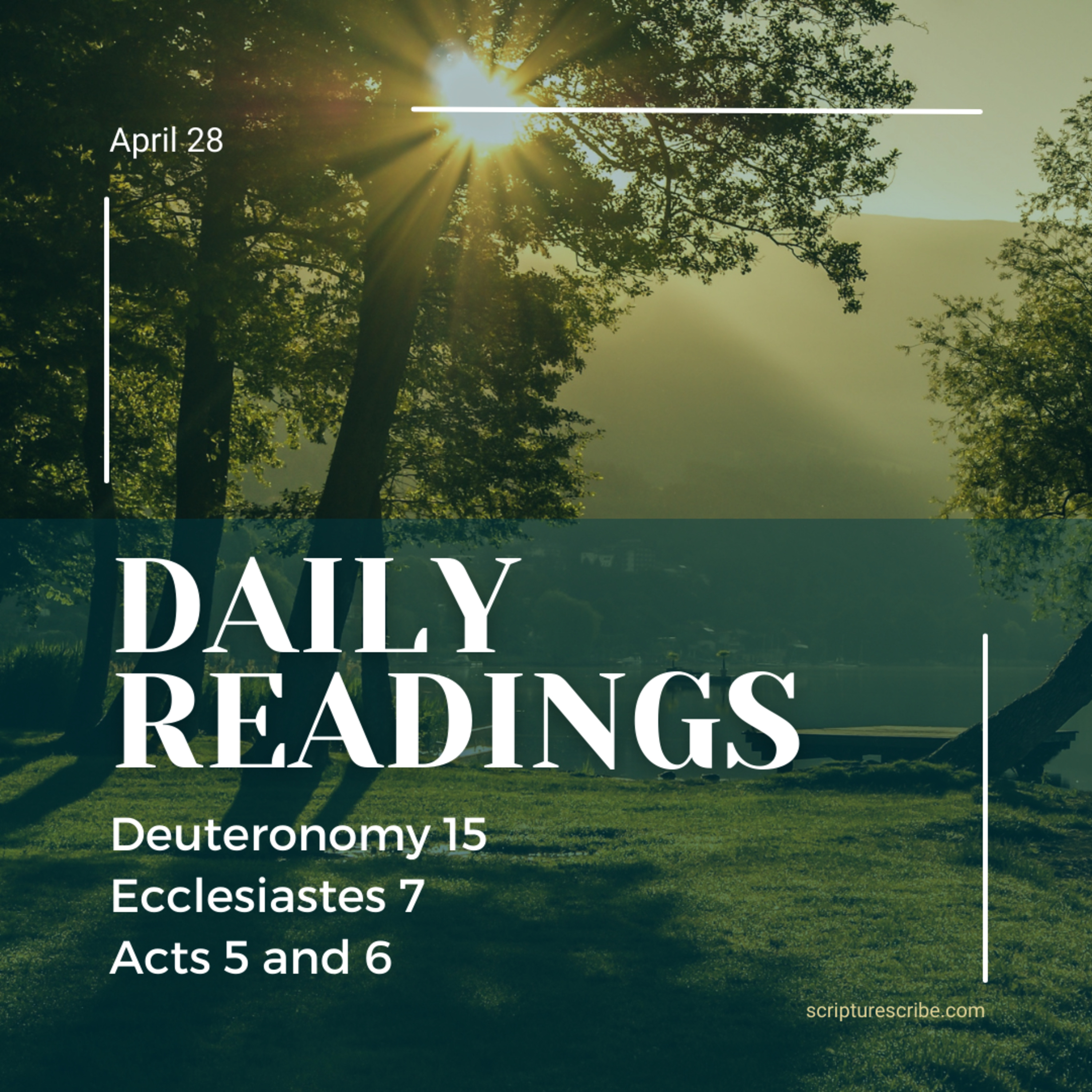 Thoughts on the readings for April 28th (Deuteronomy 15, Ecclesiastes 7, Acts 5, 6) episode artwork