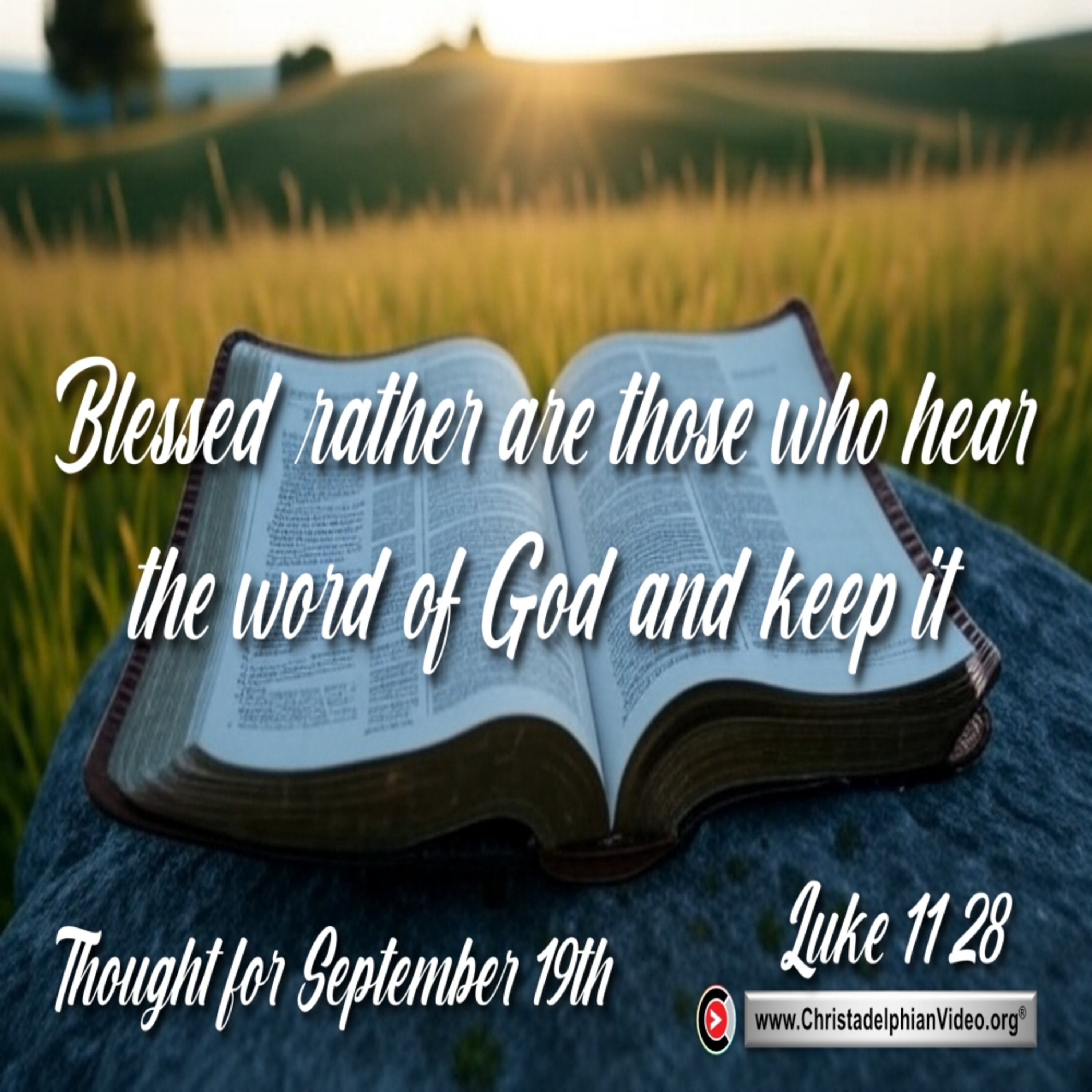 Daily Readings & Thought for September 19th. “BLESSED RATHER ARE THOSE WHO …” episode artwork