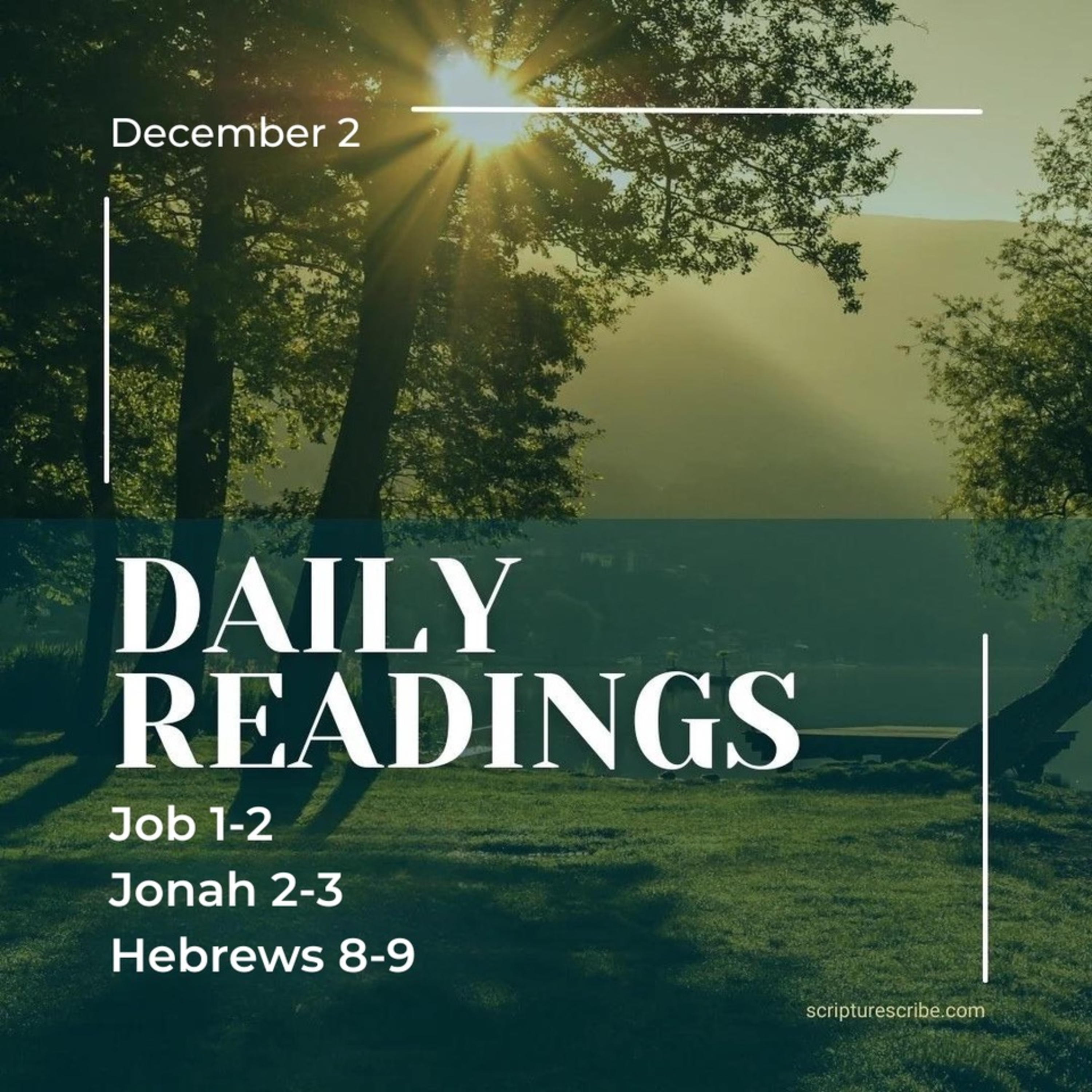 Thoughts on the Bible Readings December 2nd (Job 1, 2; Jonah 2, 3; Hebrews 8, 9) episode artwork