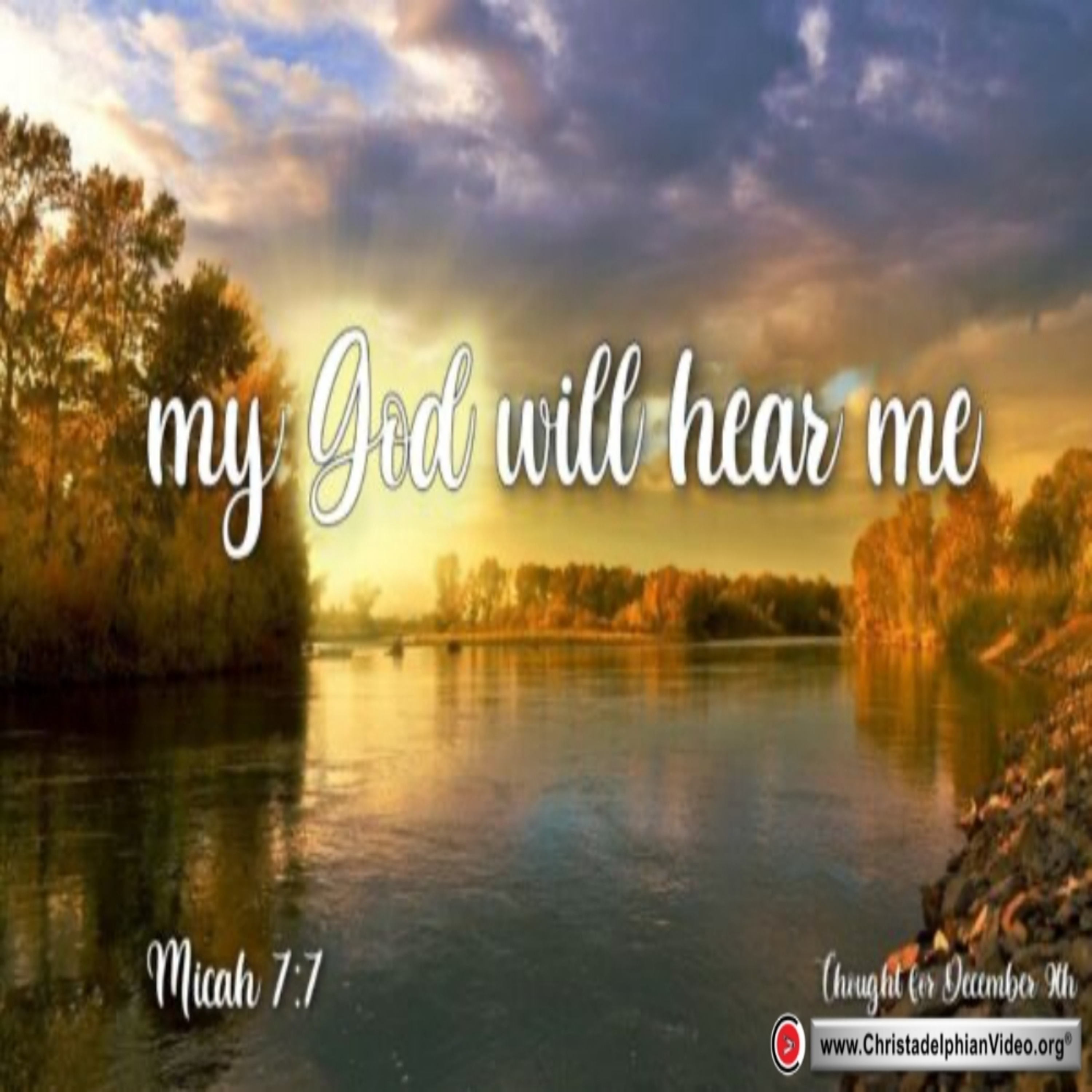  Thought for December 9th. “MY GOD WILL HEAR ME” episode artwork