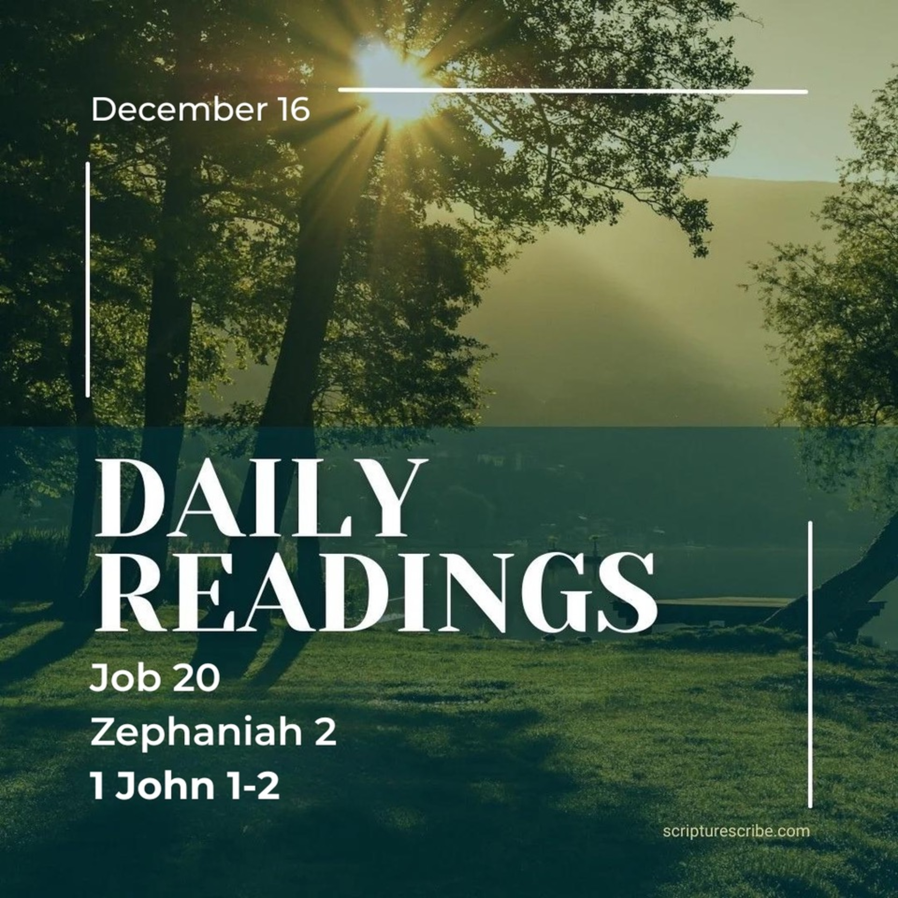 Thoughts on the Bible Readings December 16th (Job 20; Zephaniah 2; 1 John 1, 2) episode artwork