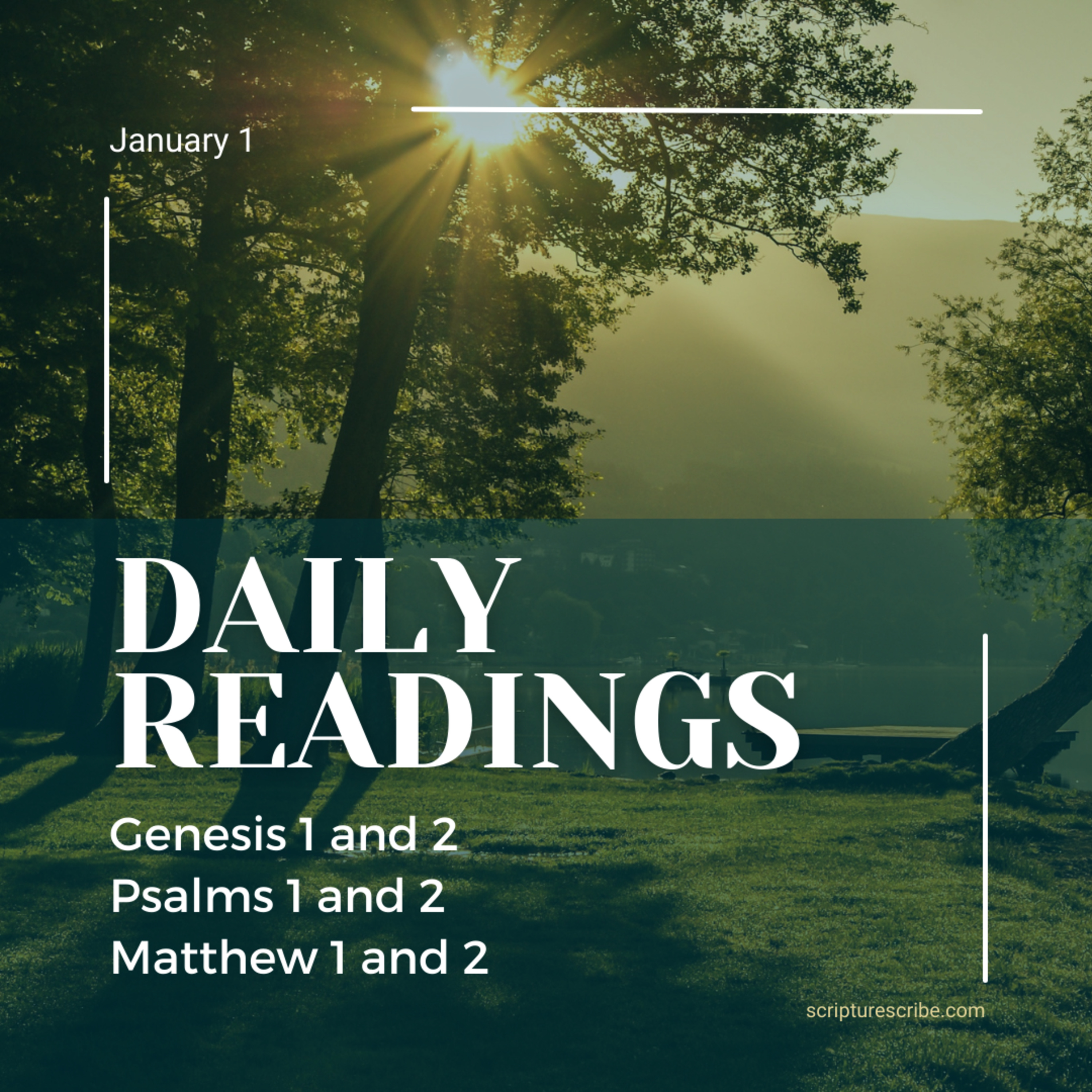 Thoughts on the Bible Readings for January 1st (Genesis 1, 2; Psalms 1, 2; Matthew 1, 2) episode artwork