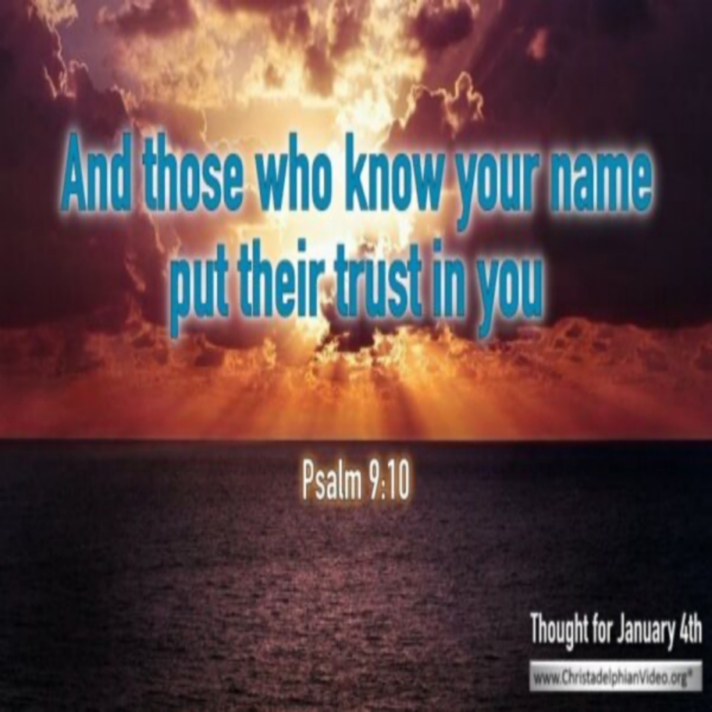 Thought for January 4th. “AND THOSE WHO KNOW …” episode artwork