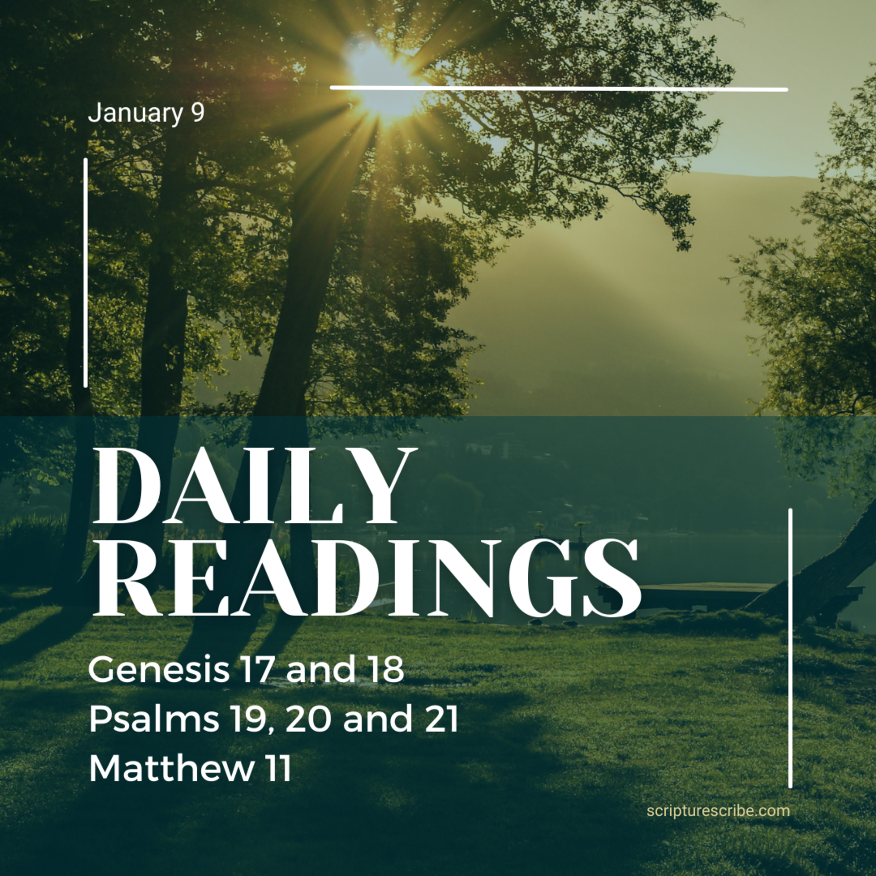Thoughts on the Bible Readings for January 9th (Genesis 17, 18; Psalms 19, 20, 21; Matthew 11) episode artwork
