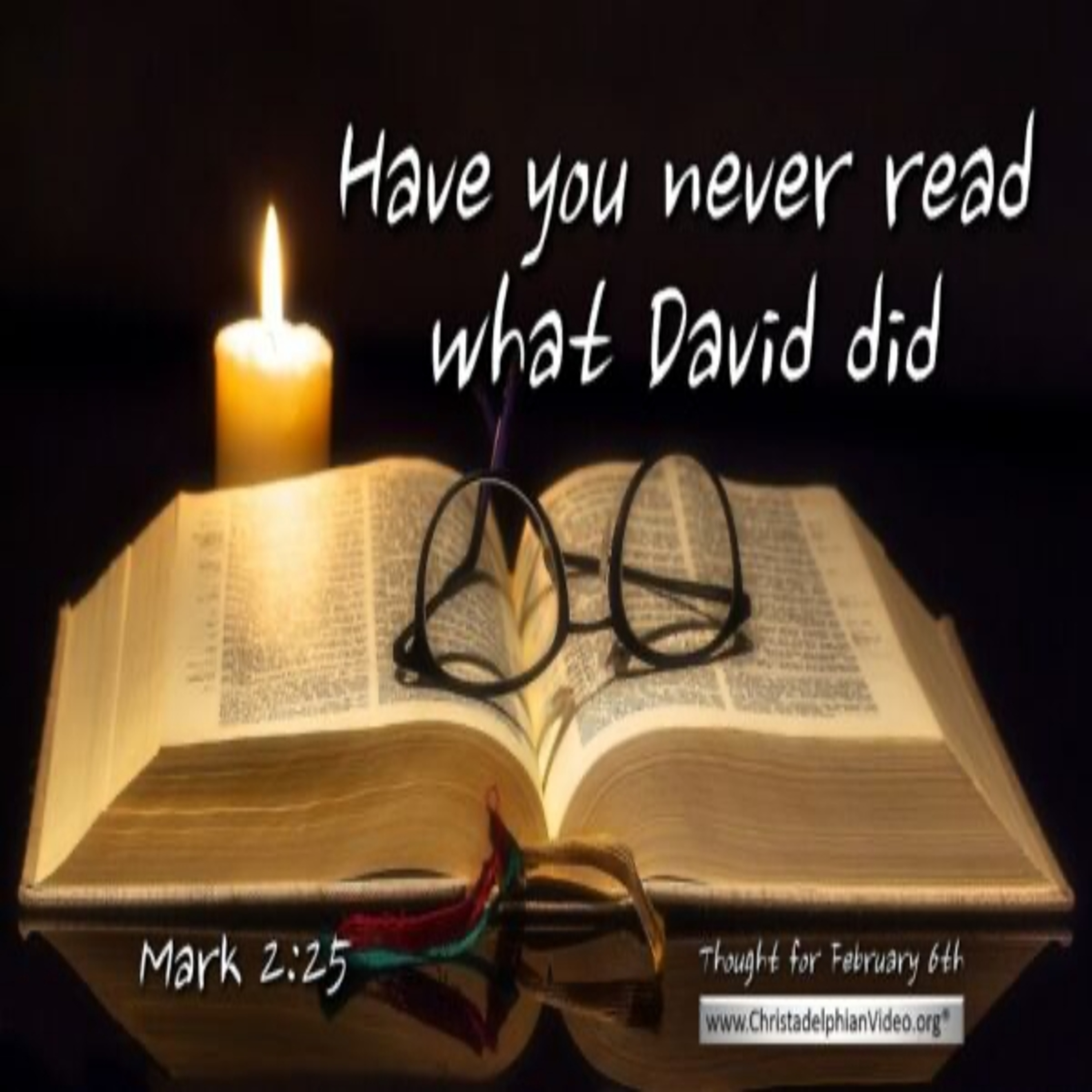 Thought for February 6th. “HAVE YOU NEVER READ” episode artwork